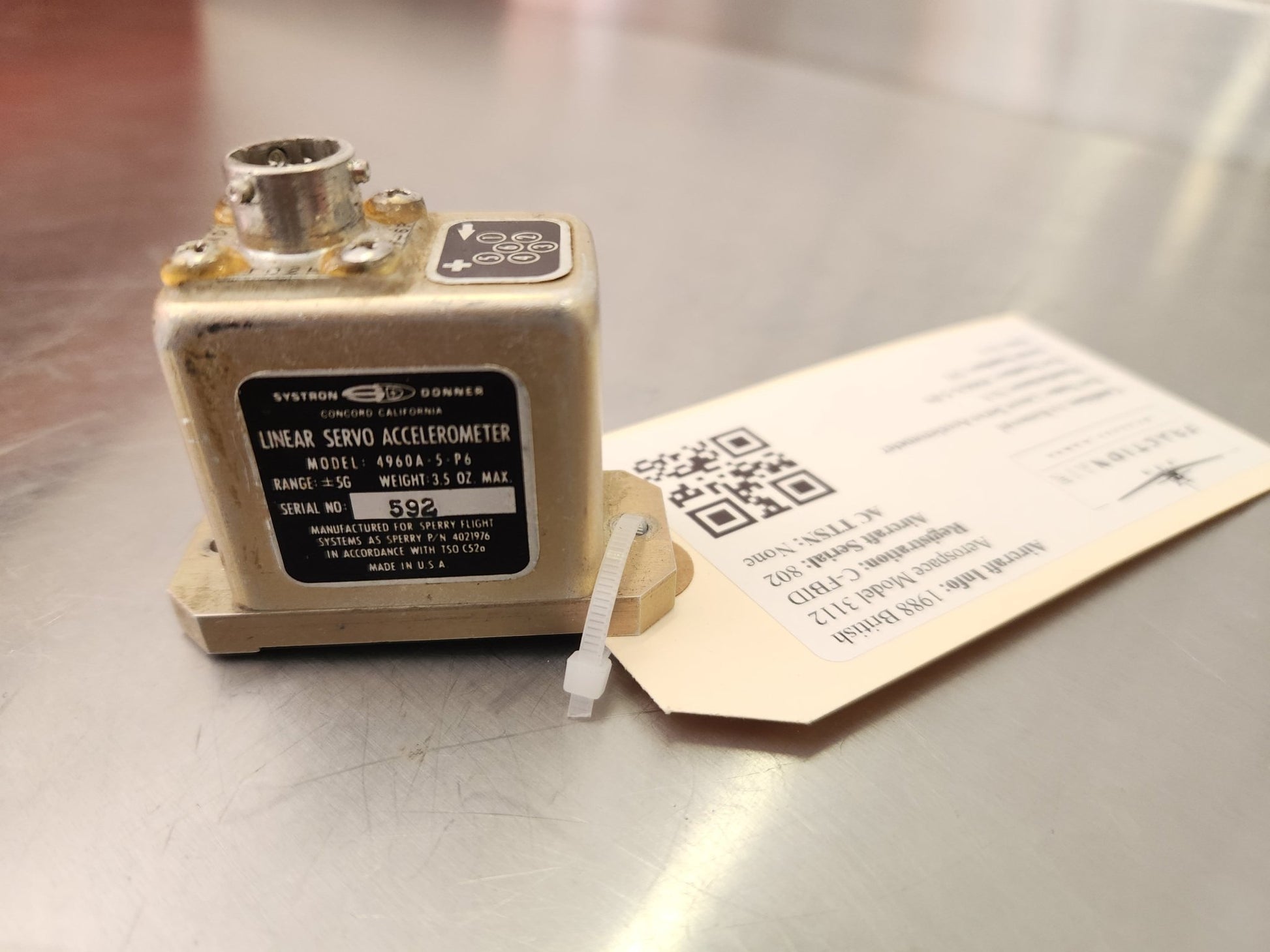 4960A - 5 - P6 1988 British Aerospace Model 3112 Linear Servo Accelerometer 4021976 | FractionAIR Parts - Aircraft Parts & Accessories