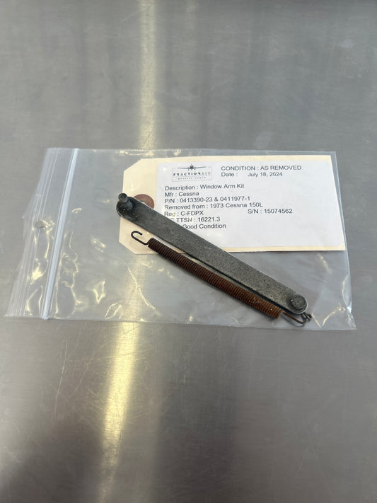 0413390 - 23 & 0411977 - 1 Cessna Window Arm Kit | FractionAIR Parts - Aircraft Parts & Accessories