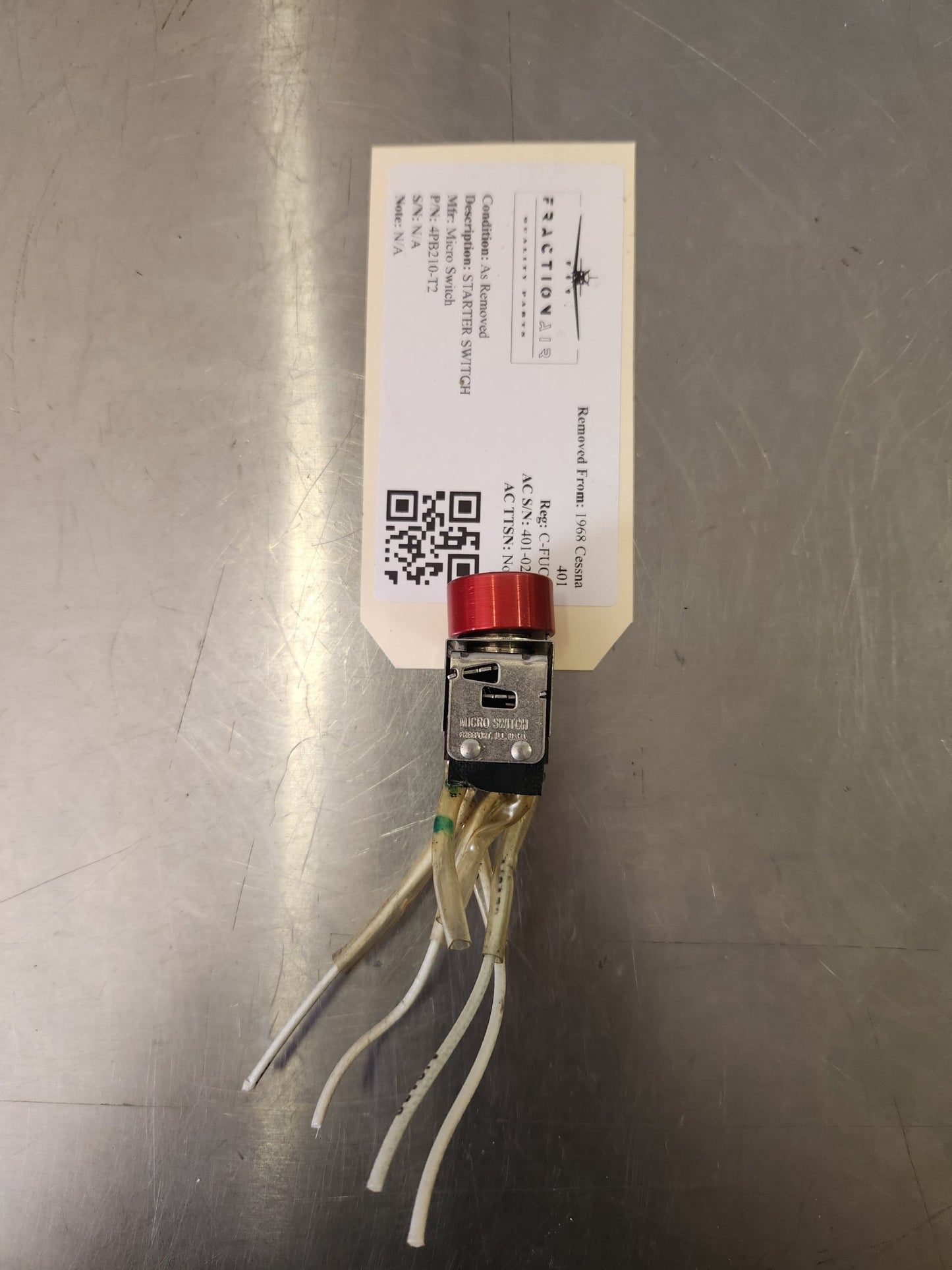 4PB210‑T2 Micro Switch STARTER SWITCH | FractionAIR Parts - Aircraft Parts & Accessories