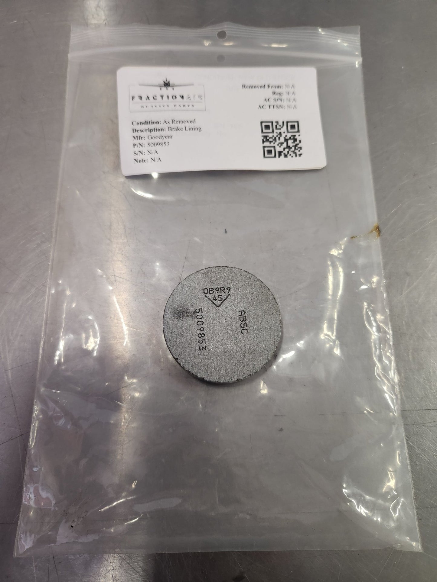 5009853 Goodyear Brake Lining | FractionAIR Parts - Aircraft Parts & Accessories