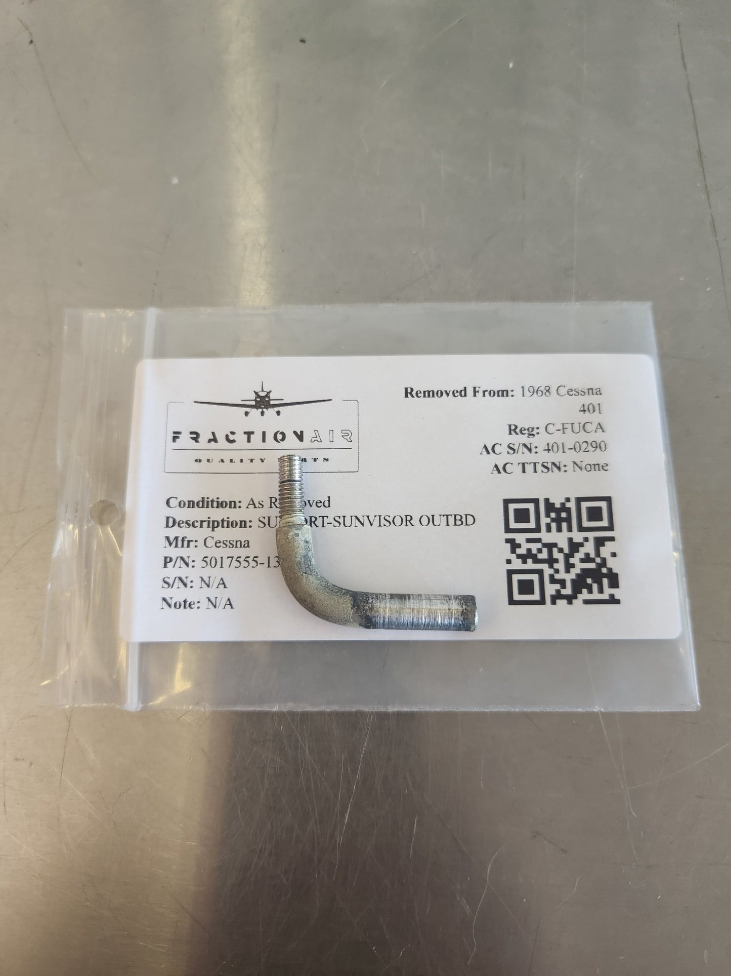 5017555 - 13 Cessna SUPPORT - SUNVISOR OUTBD | FractionAIR Parts - Aircraft Parts & Accessories