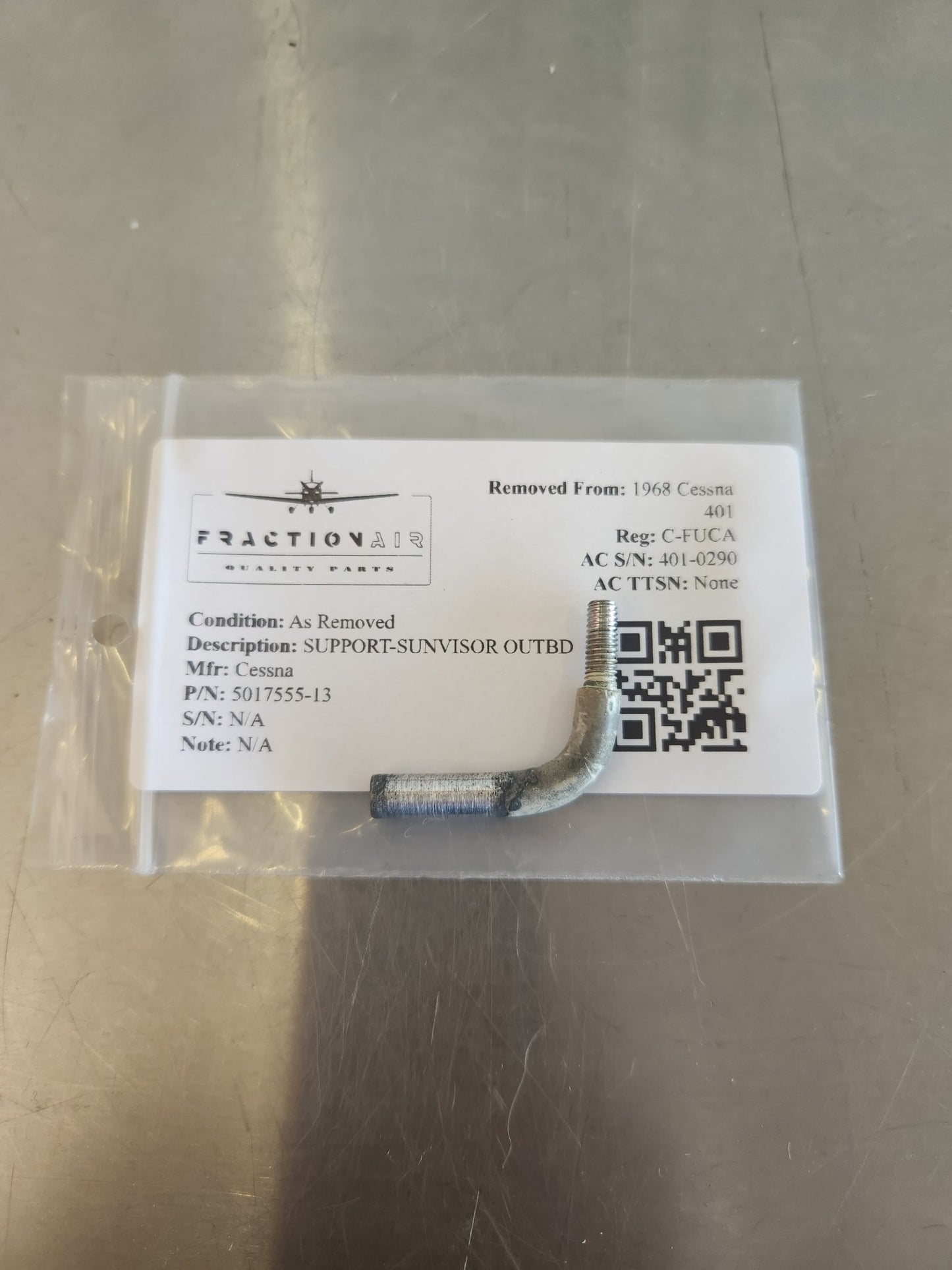 5017555 - 13 Cessna SUPPORT - SUNVISOR OUTBD | FractionAIR Parts - Aircraft Parts & Accessories