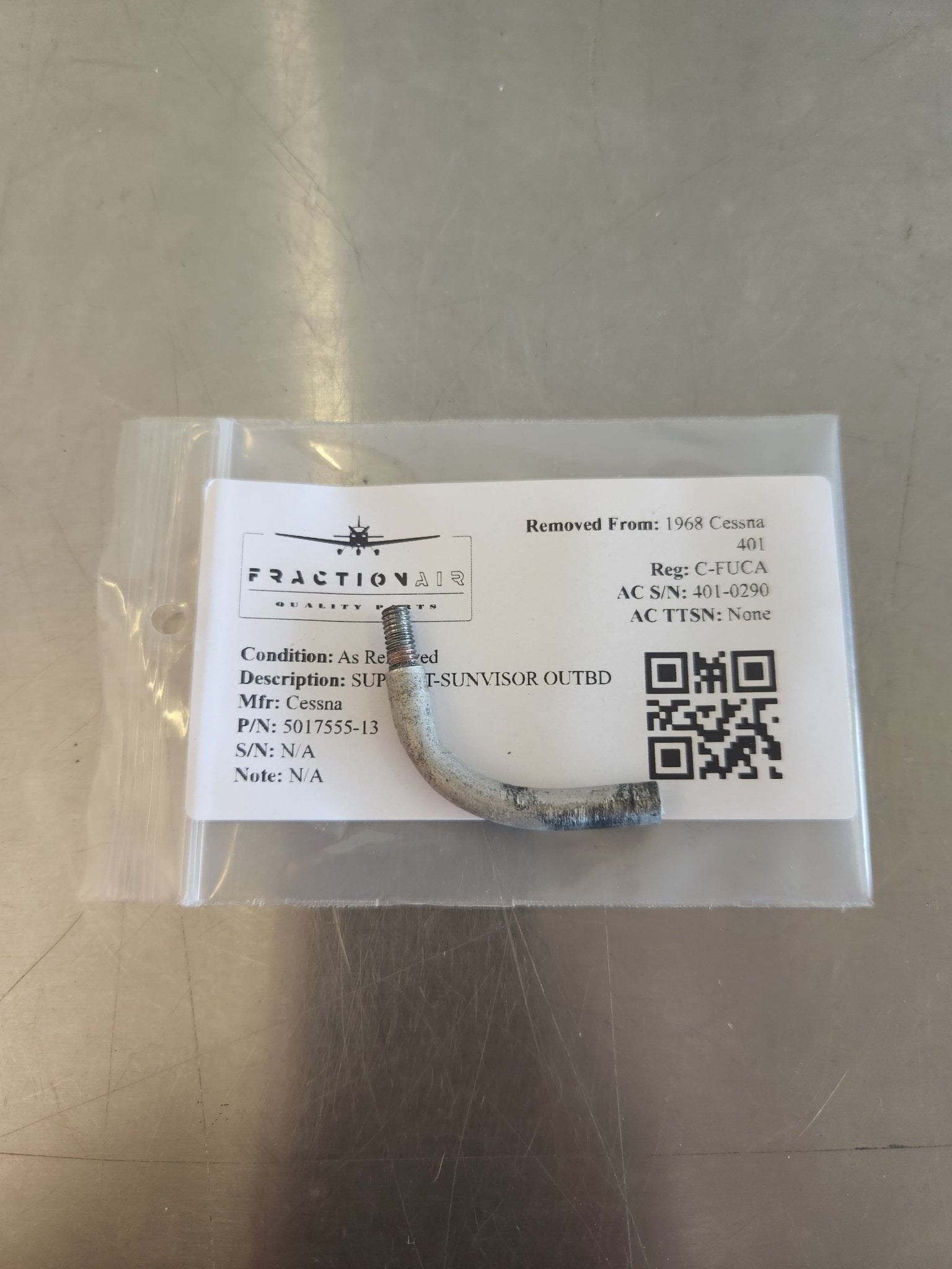 5017555 - 13 Cessna SUPPORT - SUNVISOR OUTBD | FractionAIR Parts - Aircraft Parts & Accessories