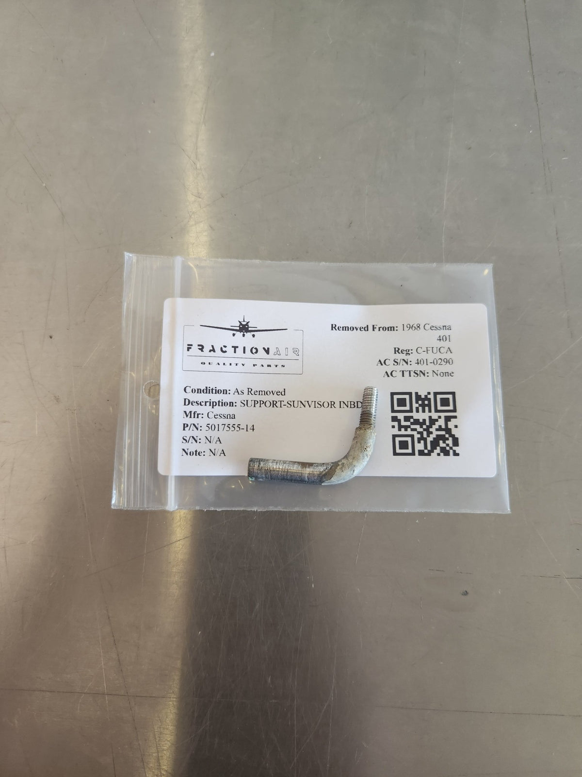 Inbd 5017555-14 Cessna SUPPORT-SUNVISOR INBD - FractionAIR Parts
