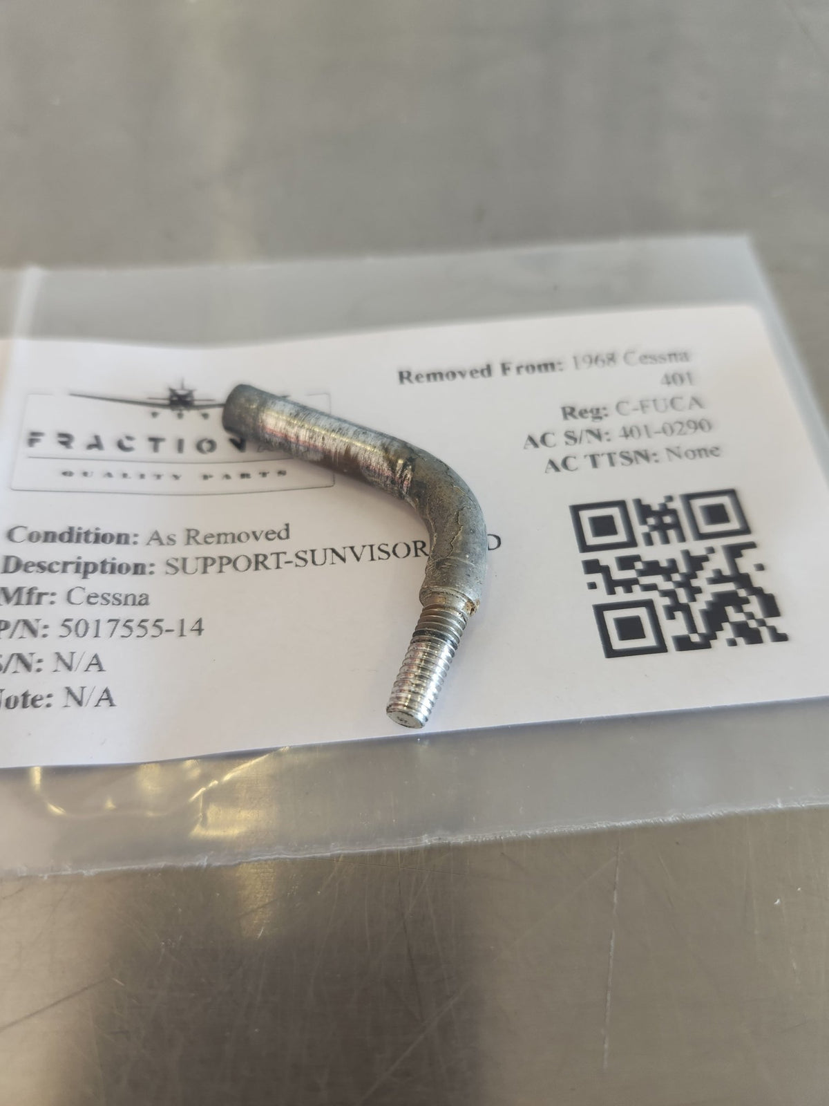 Inbd 5017555-14 Cessna SUPPORT-SUNVISOR INBD - FractionAIR Parts
