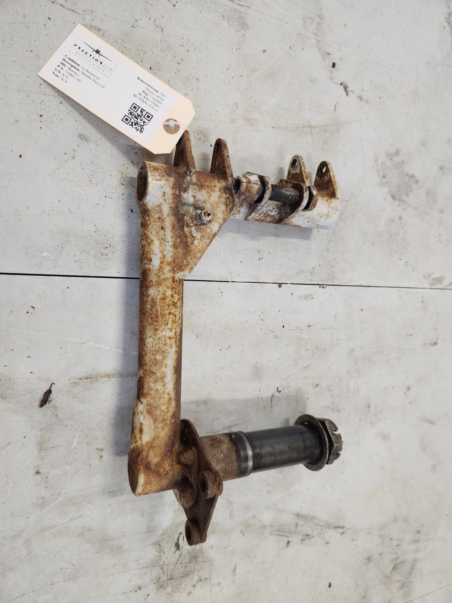 520002 - 501 Mooney Spindle Assy LH | FractionAIR Parts - Aircraft Parts & Accessories