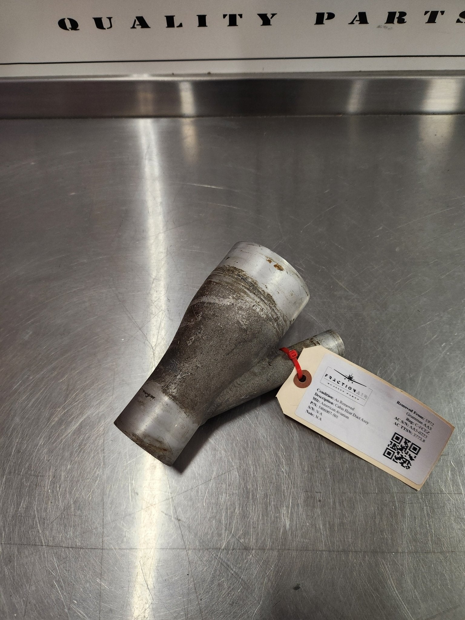 5406007 - 501 American Aviation Cabin Heat Duct Assy | FractionAIR Parts - Aircraft Parts & Accessories