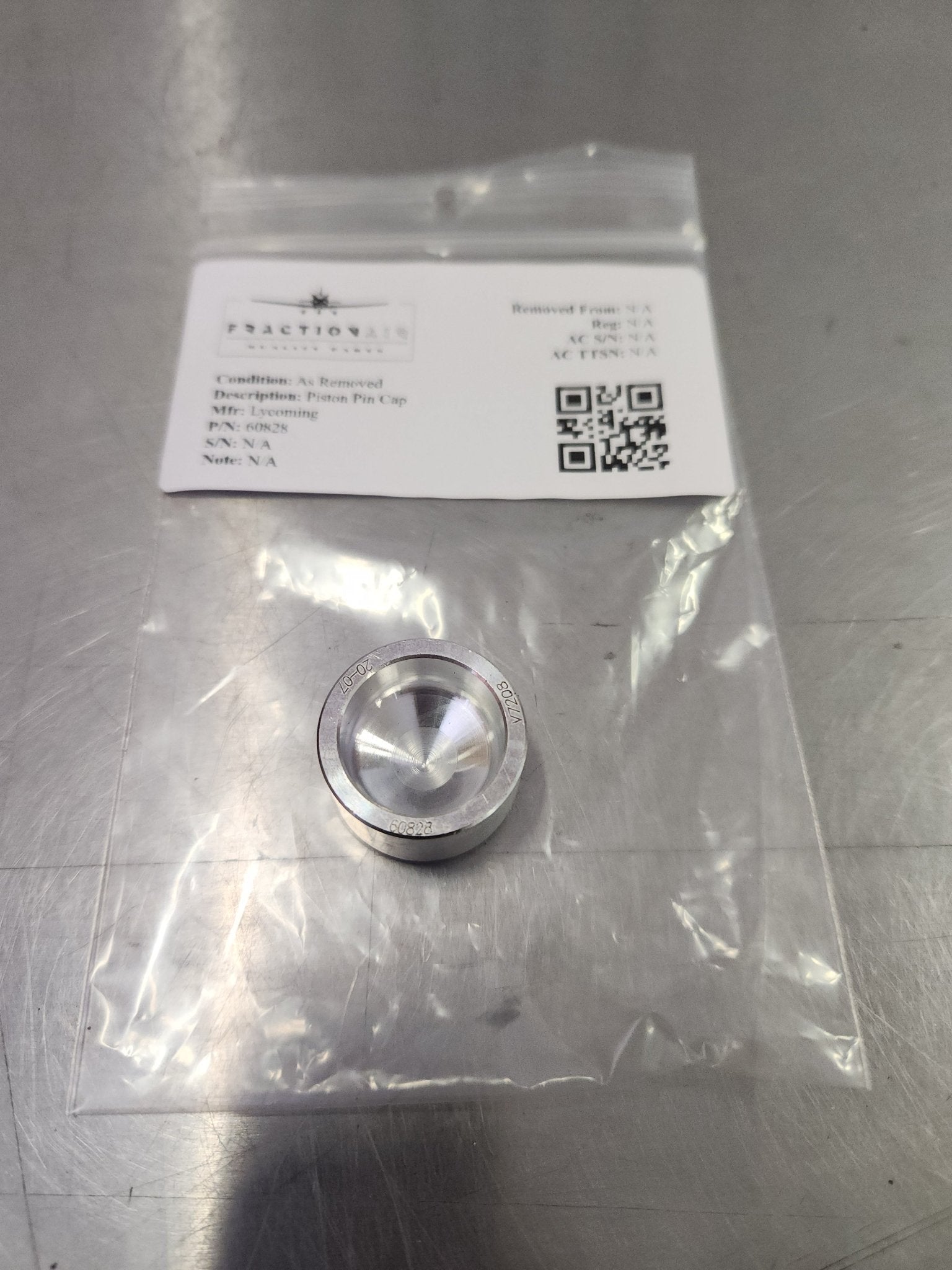 60828 Lycoming Piston Pin Cap | FractionAIR Parts - Aircraft Parts & Accessories