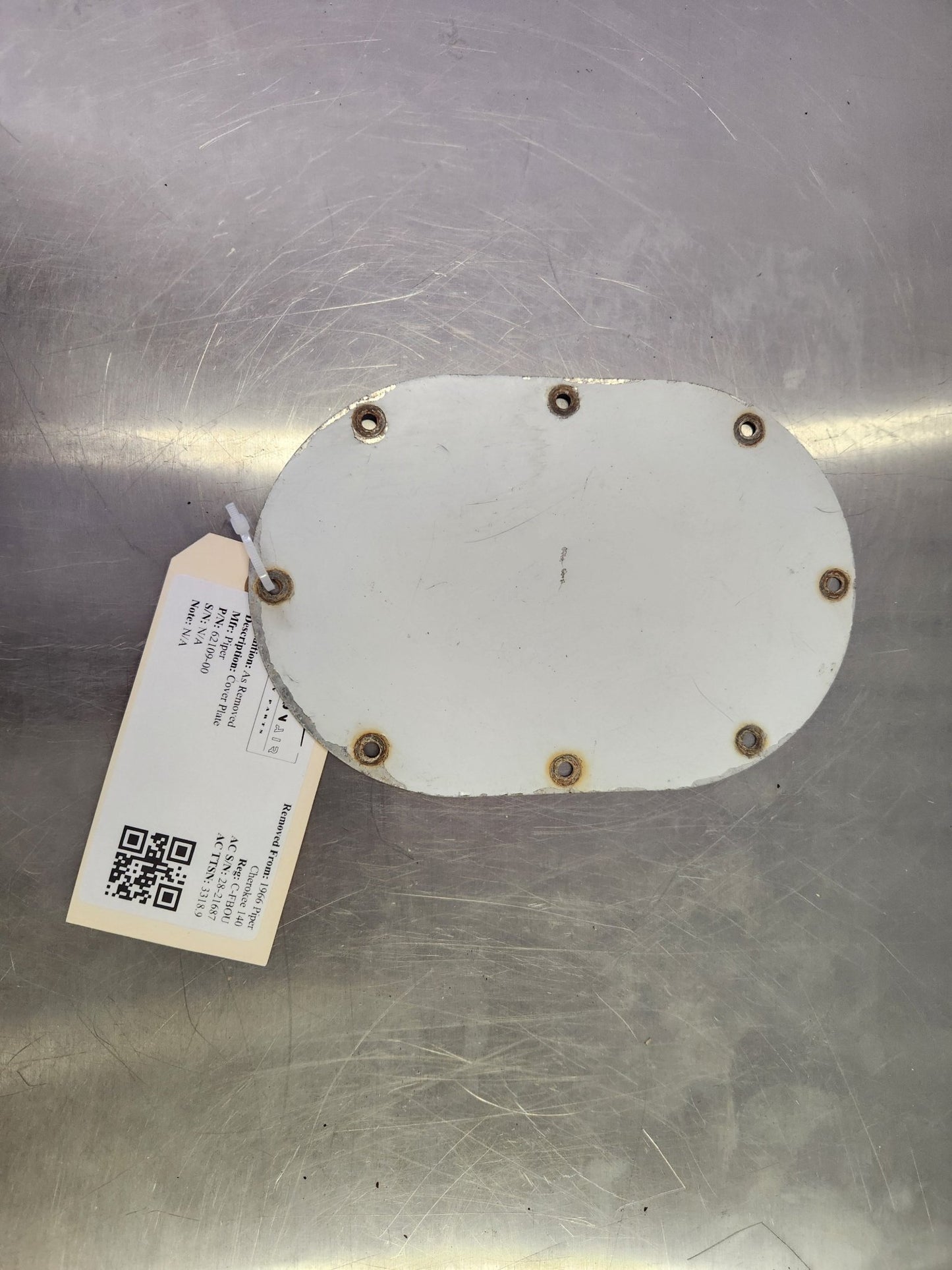 62109 - 00 Piper Cover Plate | FractionAIR Parts - Aircraft Parts & Accessories