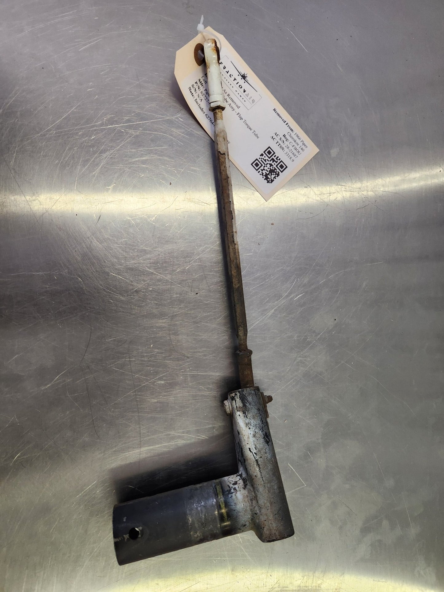 62727 - 00 Piper Tube Assy - Flap Torque Tube Left 62764 - 00 | FractionAIR Parts - Aircraft Parts & Accessories