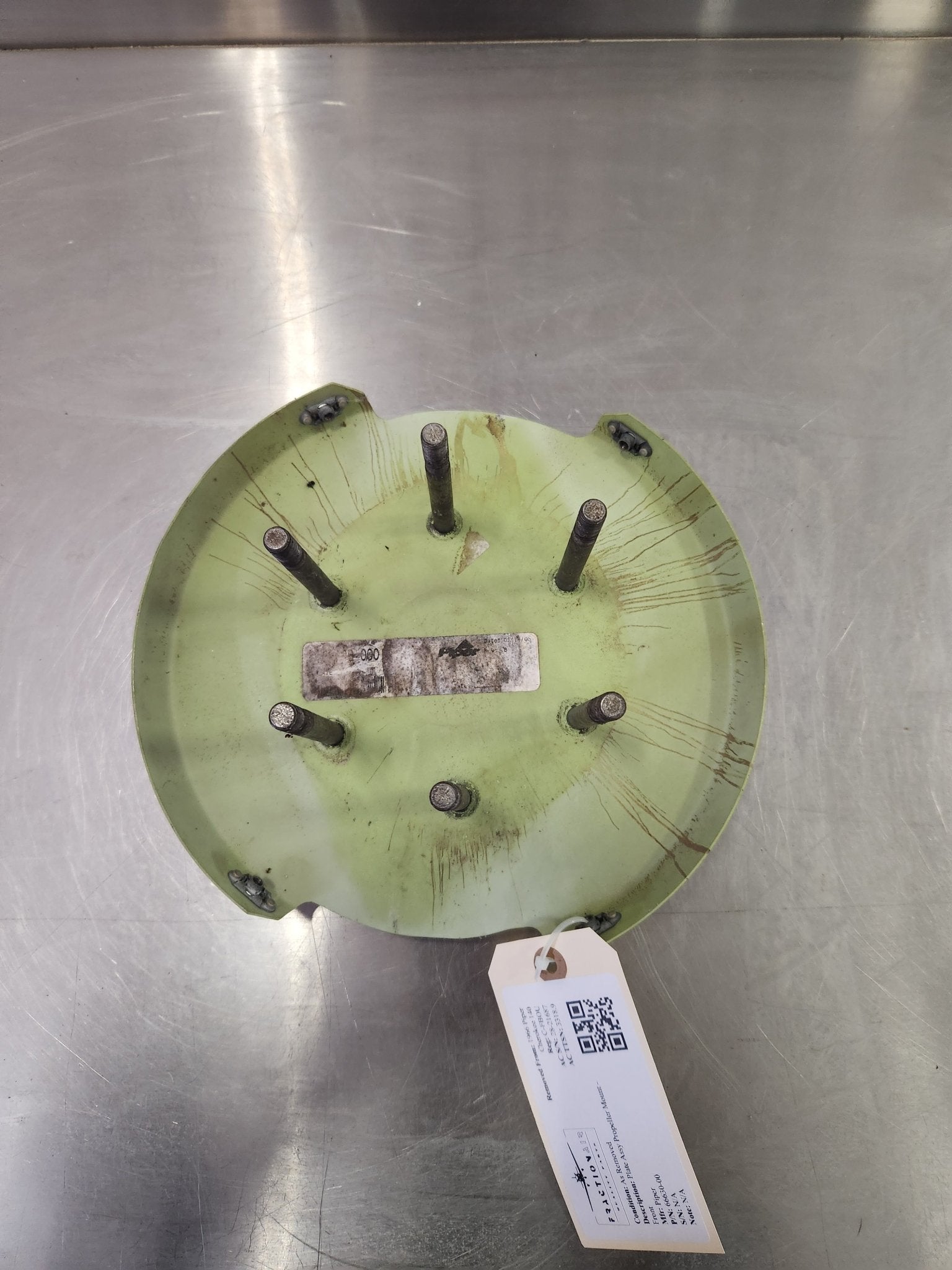 66630 - 00 Piper Plate Assy Propeller Mount - Front | FractionAIR Parts - Aircraft Parts & Accessories