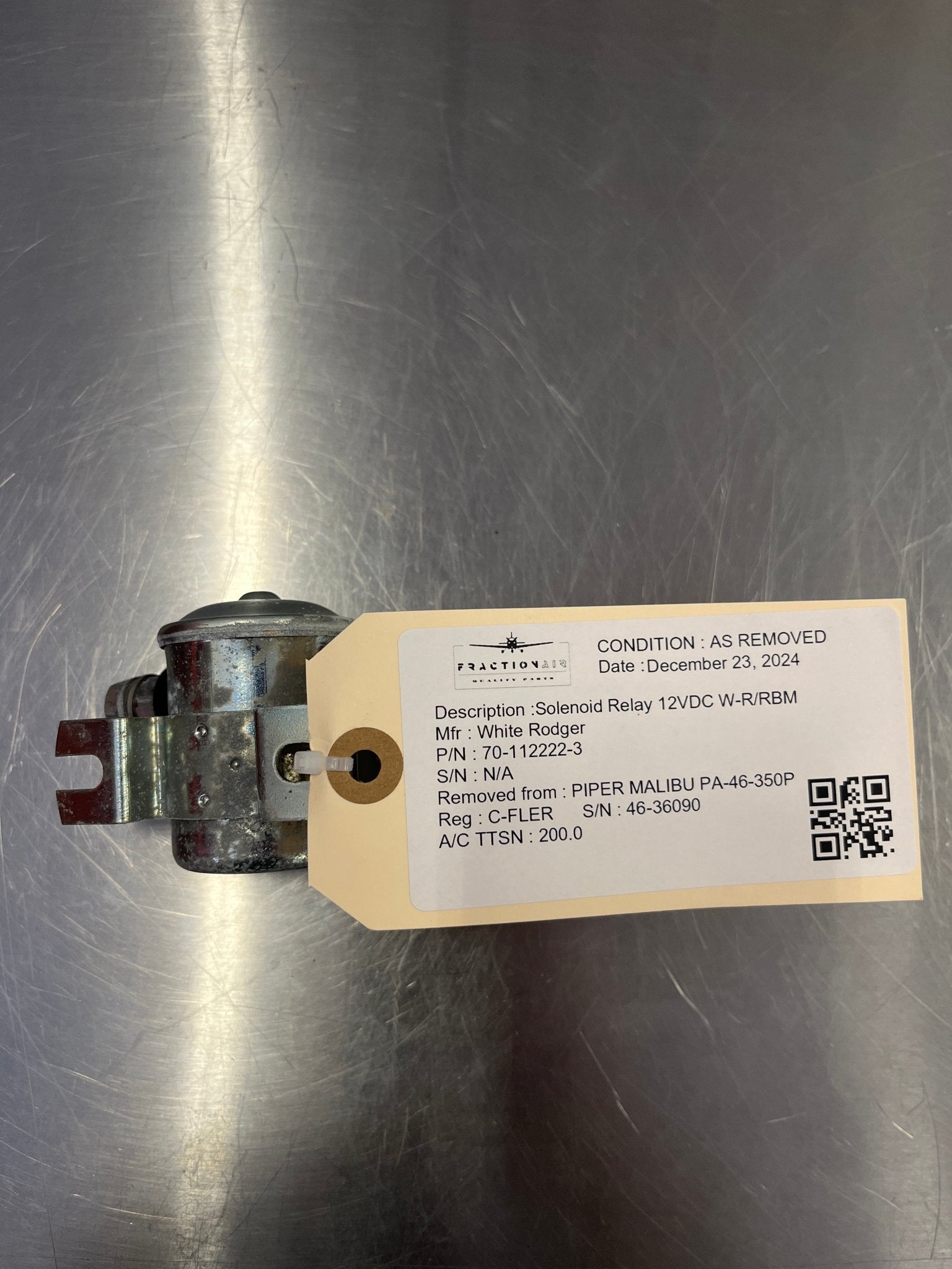 70 - 112222 - 3 Solenoid Relay 12VDC W - R/RBM | FractionAIR inc. - Aircraft Parts & Accessories