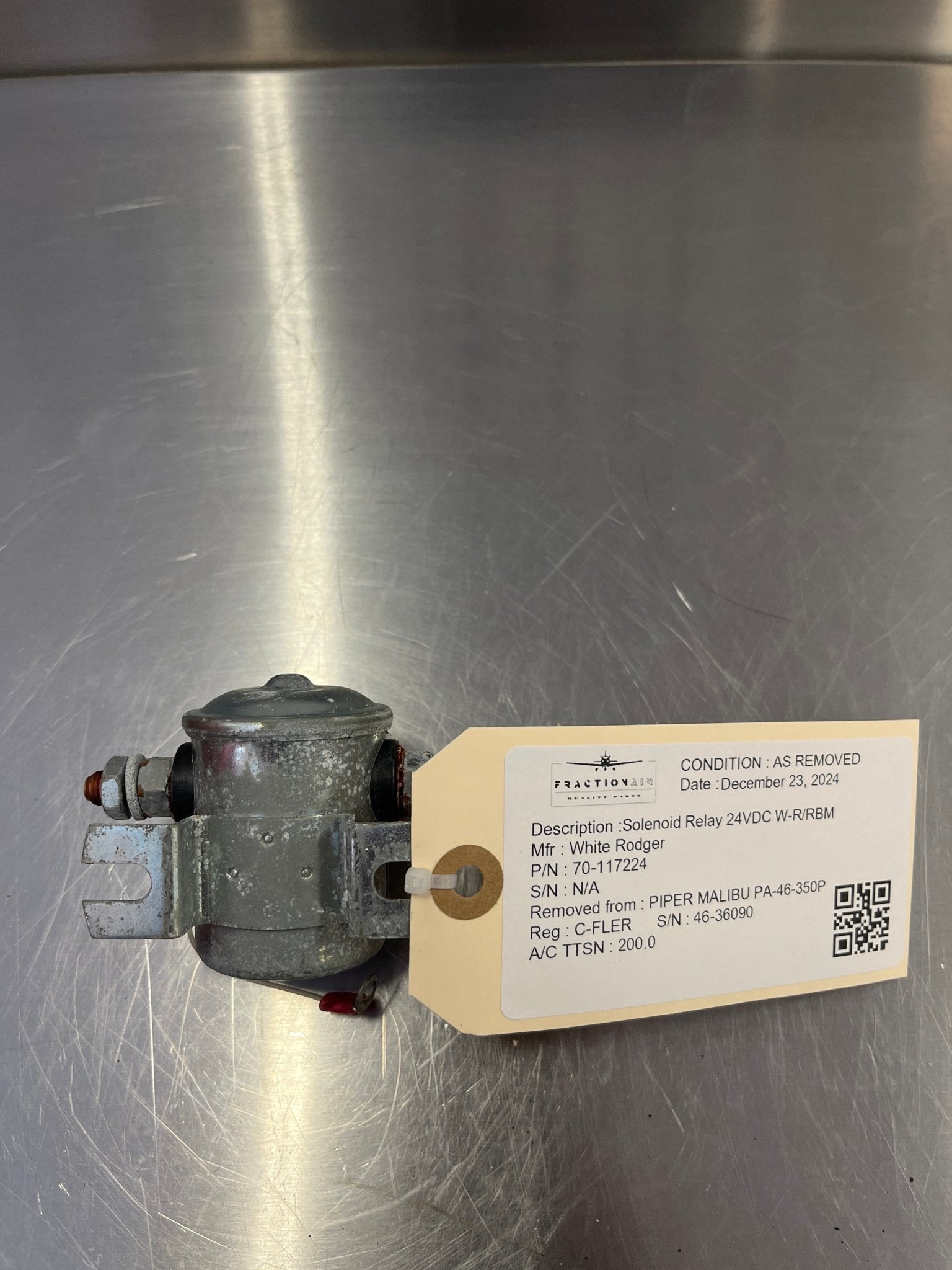 70 - 117224 Solenoid Relay 24VDC W - R/RBM | FractionAIR inc. - Aircraft Parts & Accessories