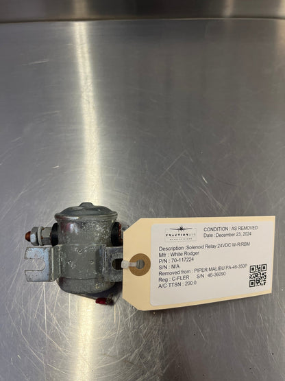 70 - 117224 Solenoid Relay 24VDC W - R/RBM | FractionAIR inc. - Aircraft Parts & Accessories