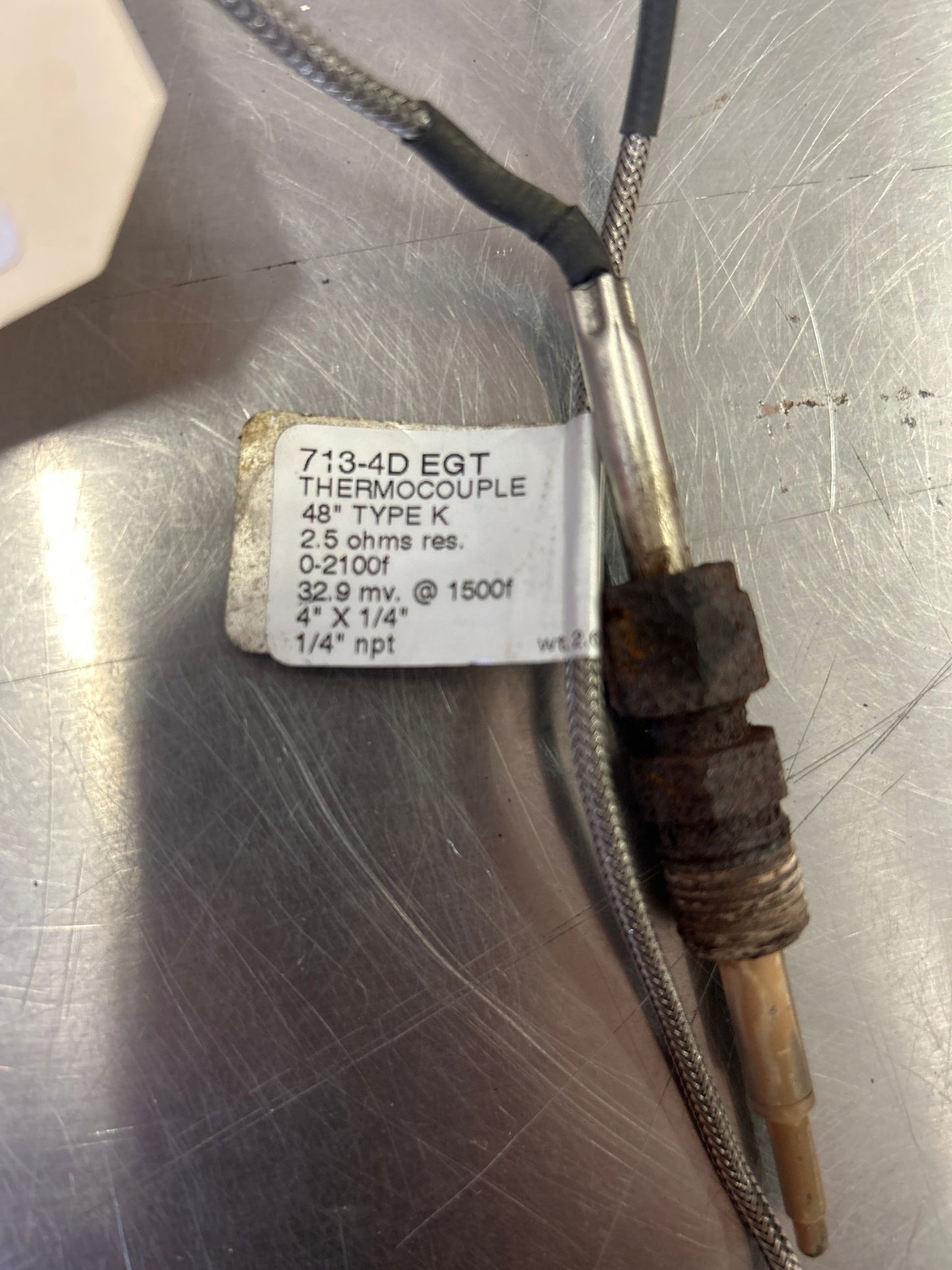 713 - 4D Piper EGT Thermocouple 48'' type K | FractionAIR Parts - Aircraft Parts & Accessories