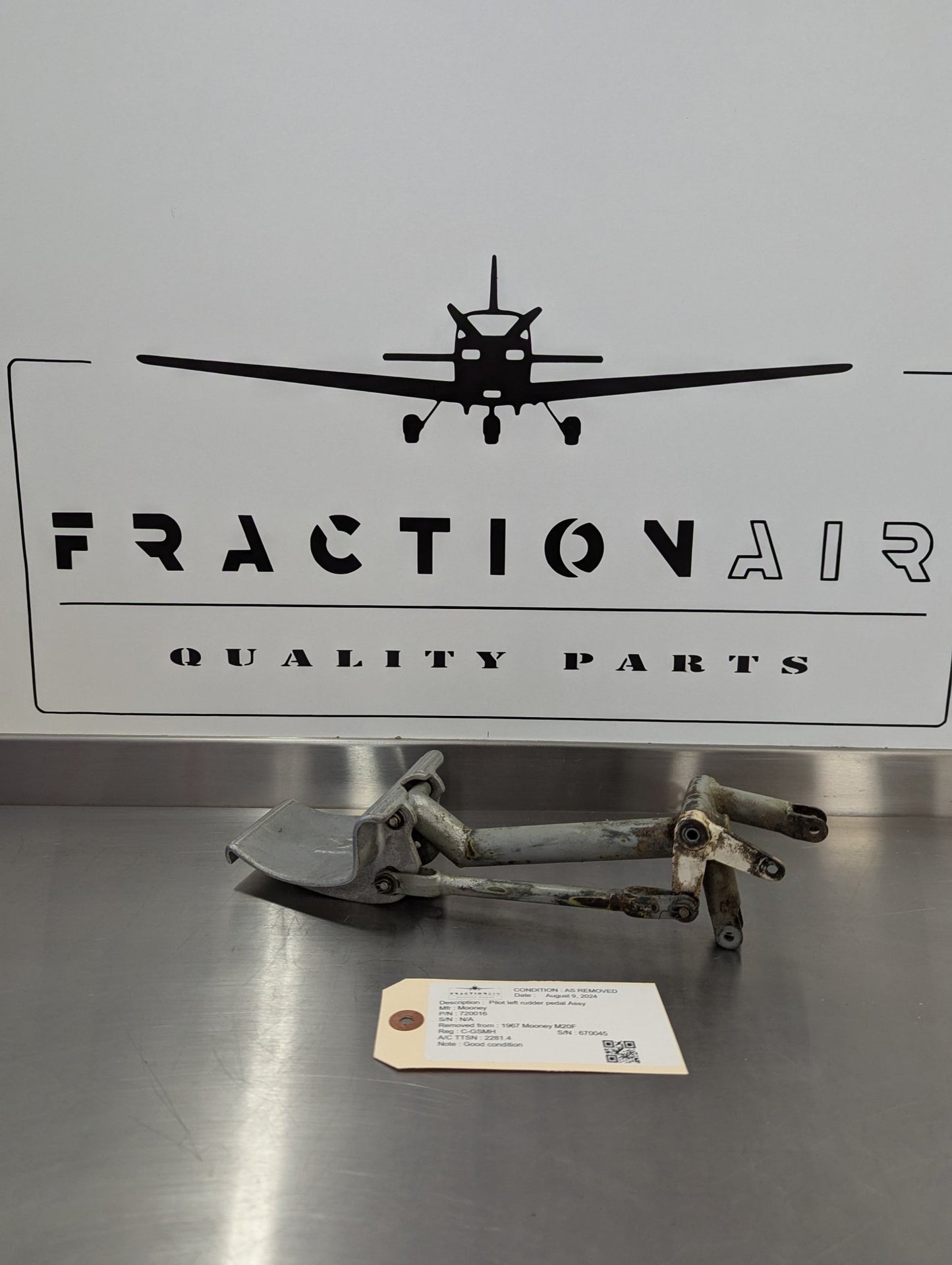 720016 Pilot left rudder pedal Assy | FractionAIR Parts - Aircraft Parts & Accessories