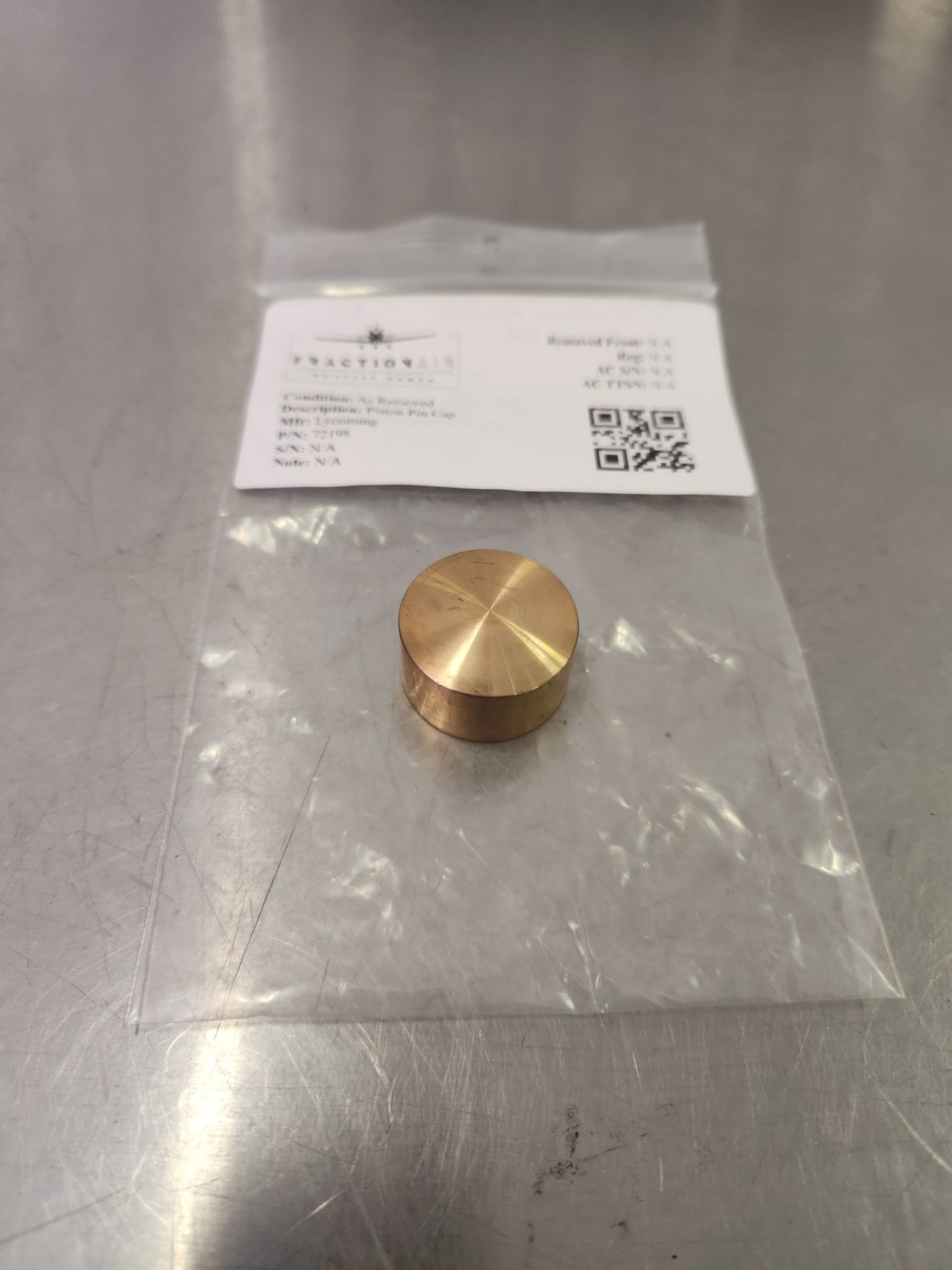 72198 Lycoming Piston Pin Cap | FractionAIR Parts - Aircraft Parts & Accessories