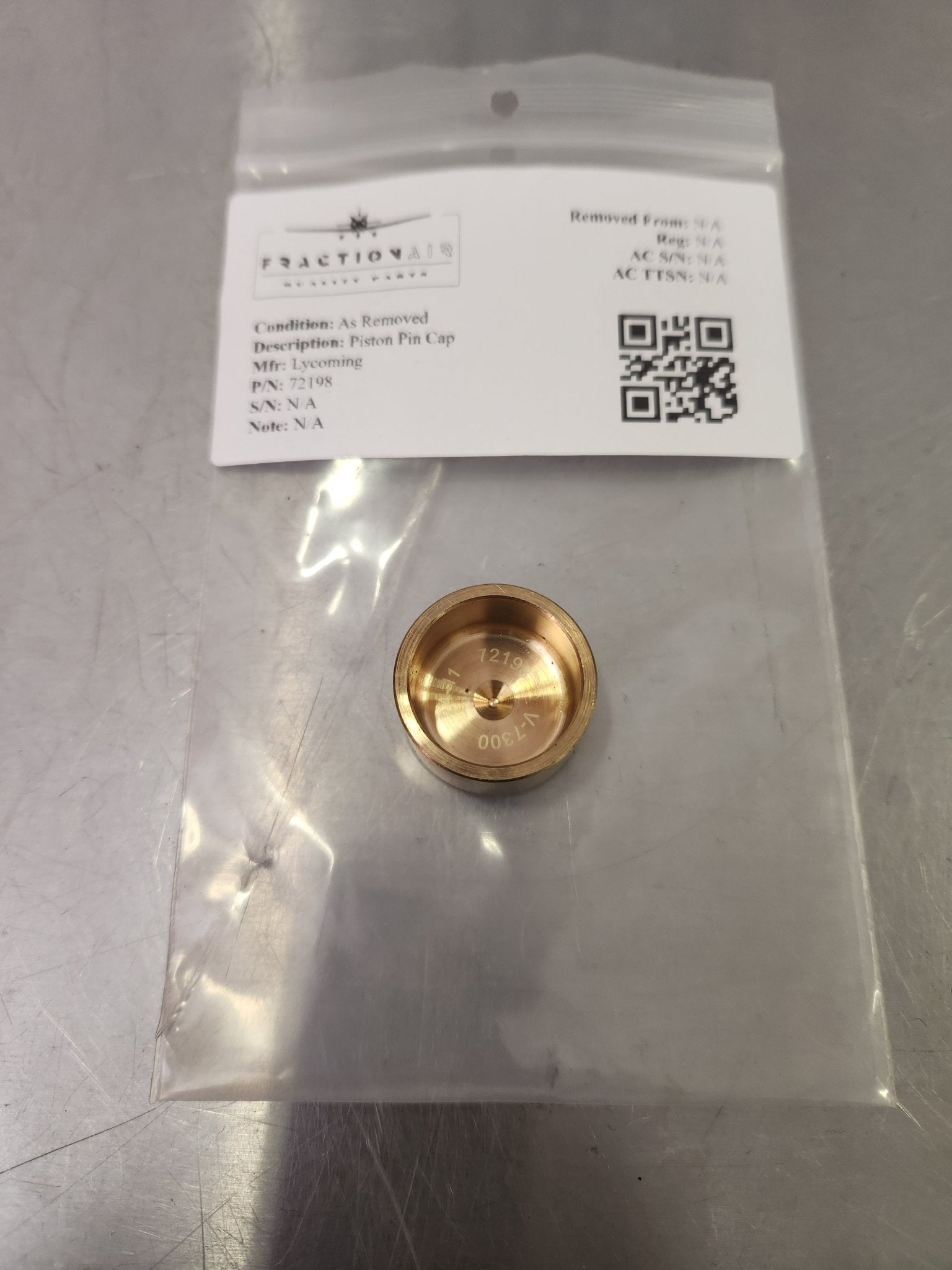 72198 Lycoming Piston Pin Cap | FractionAIR Parts - Aircraft Parts & Accessories