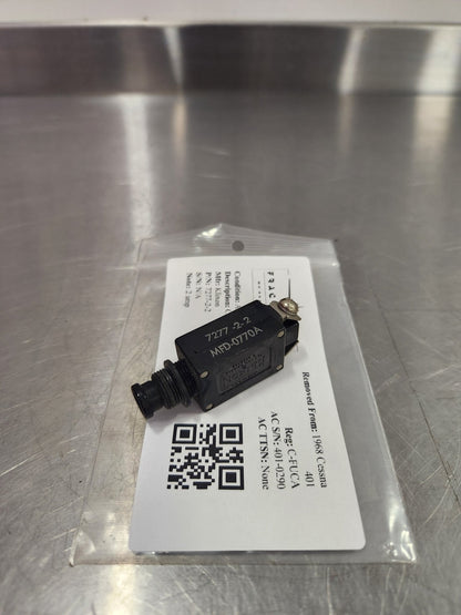 7277 - 2 - 2 Klixon CIRCUIT BREAKER 2 AMP | FractionAIR Parts - Aircraft Parts & Accessories