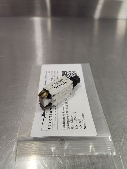 7277 - 2 - 7.5 Klixon CIRCUIT BREAKER 7.5 AMP | FractionAIR Parts - Aircraft Parts & Accessories