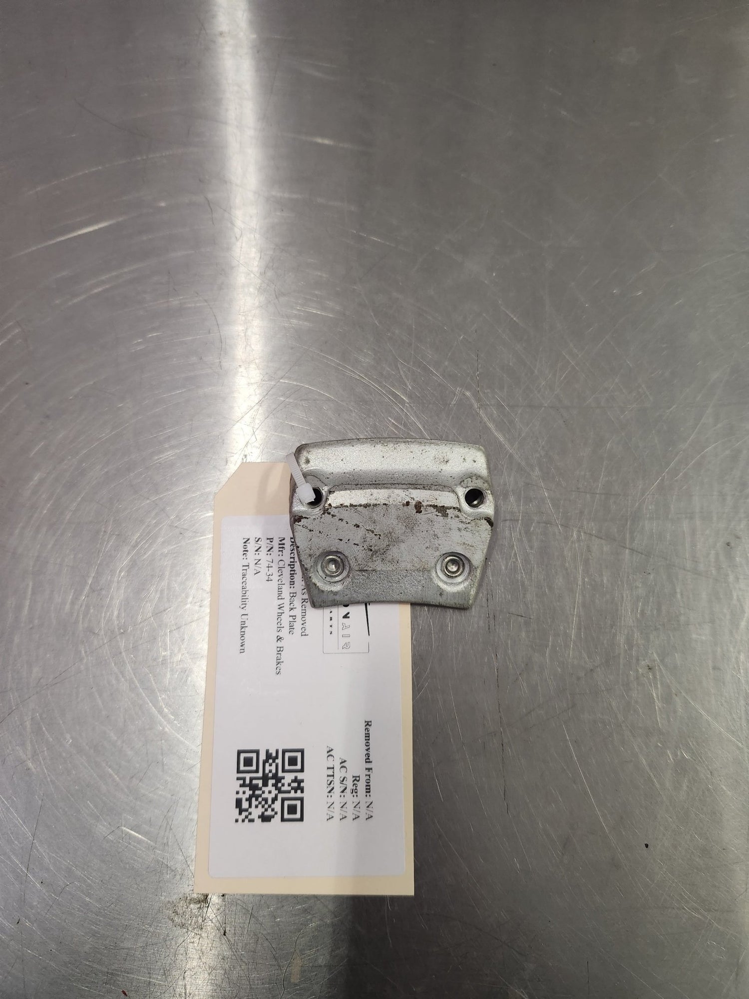 74 - 34 Cleveland Wheels & Brakes Back Plate 074 - 03400 | FractionAIR Parts - Aircraft Parts & Accessories