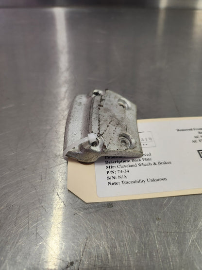 74 - 34 Cleveland Wheels & Brakes Back Plate 074 - 03400 | FractionAIR Parts - Aircraft Parts & Accessories