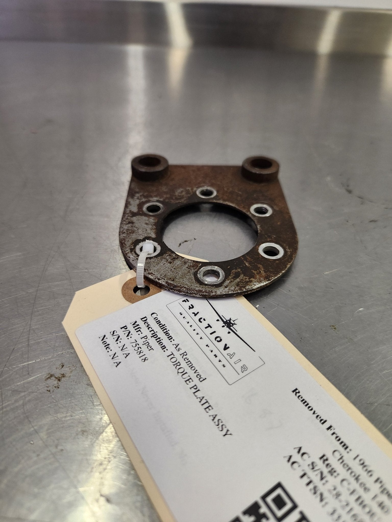 755818 Piper TORQUE PLATE ASSY | FractionAIR Parts - Aircraft Parts & Accessories