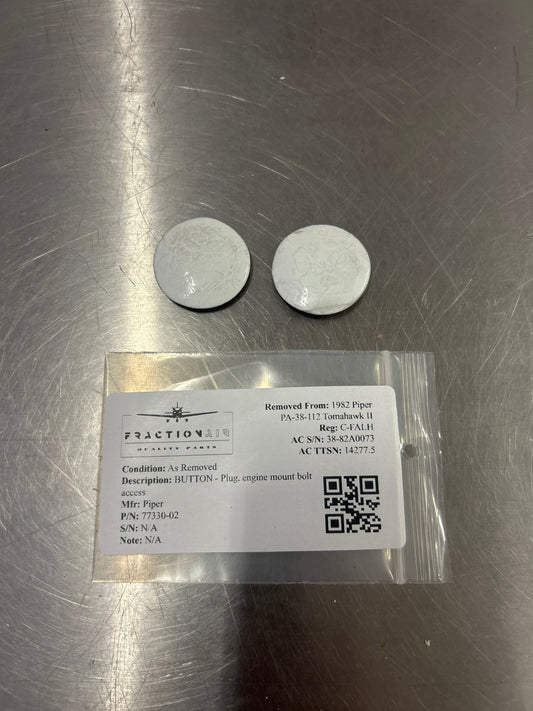 77330 - 02 Piper BUTTON - Plug, engine mount bolt access | FractionAIR Parts - Aircraft Parts & Accessories