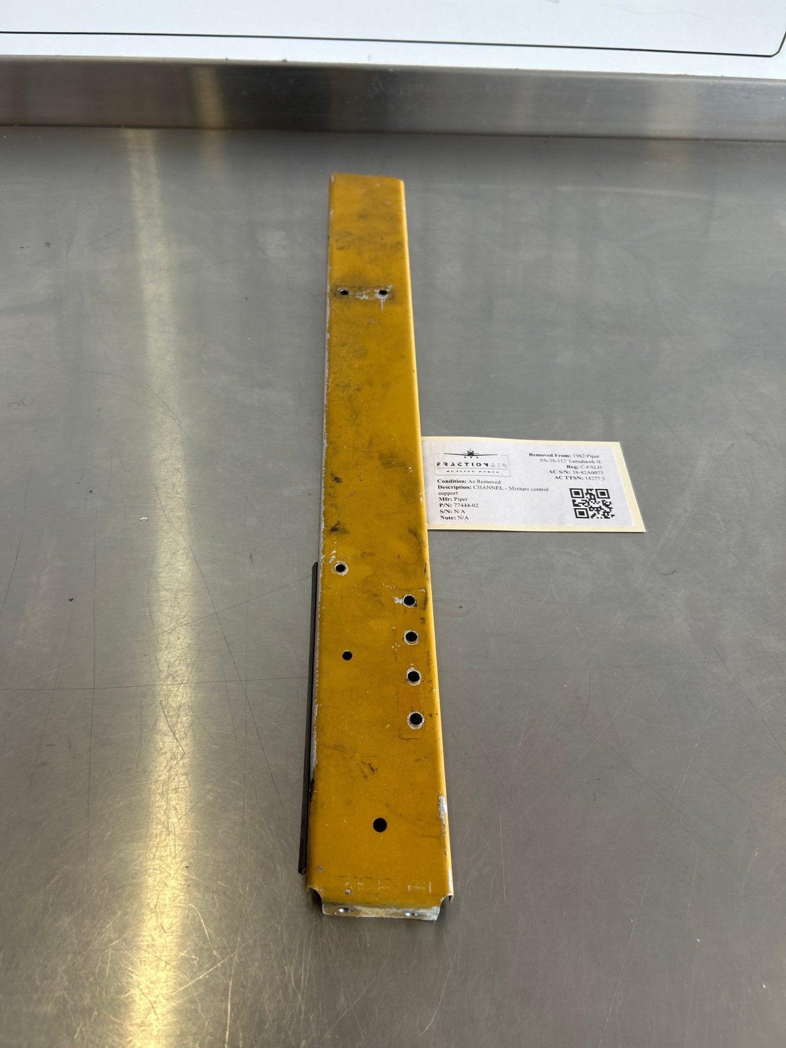 77444 - 02 Piper CHANNEL - Mixture control support | FractionAIR Parts - Aircraft Parts & Accessories