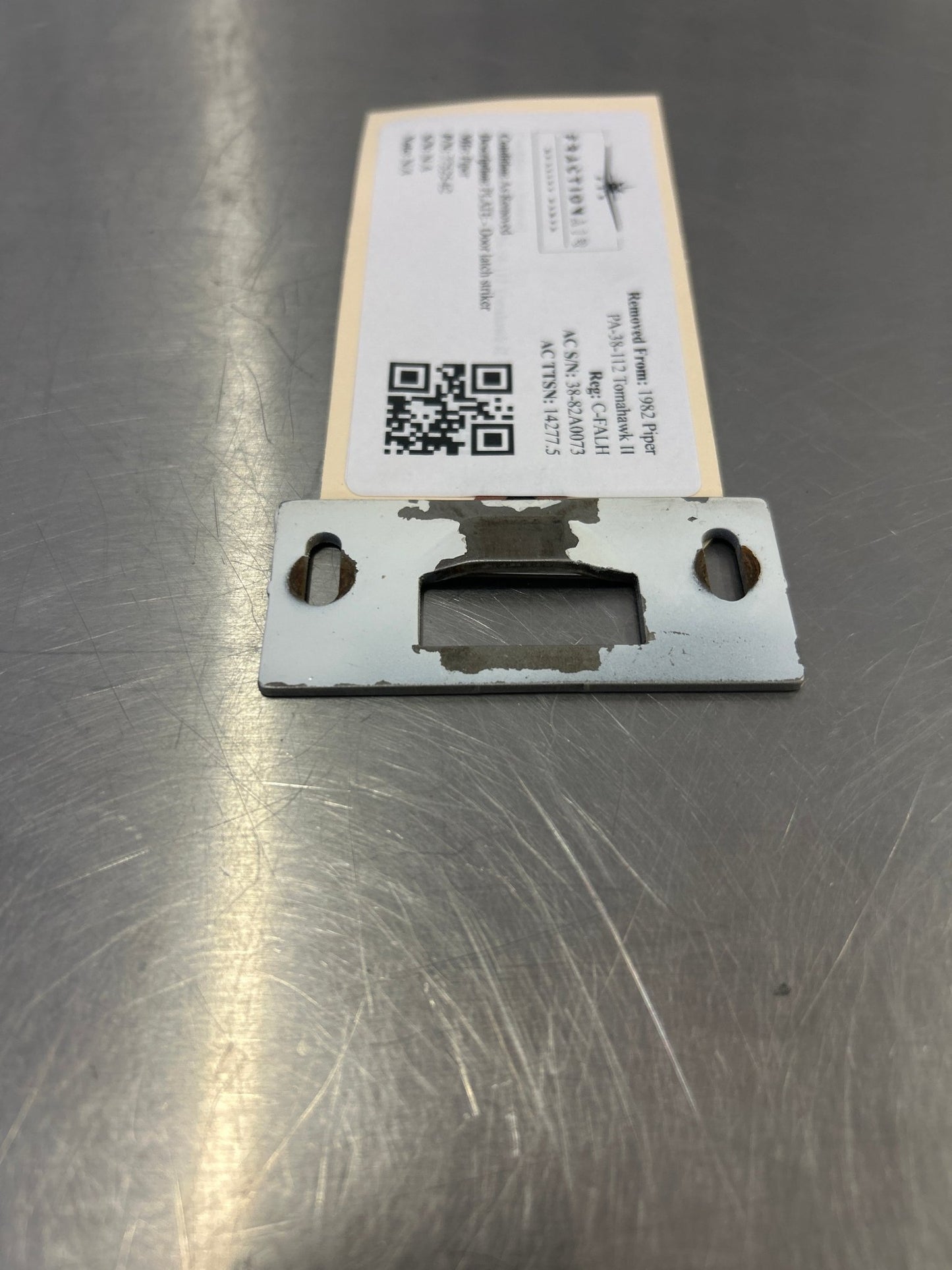 77525 - 02 Piper PLATE - Door latch striker | FractionAIR Parts - Aircraft Parts & Accessories