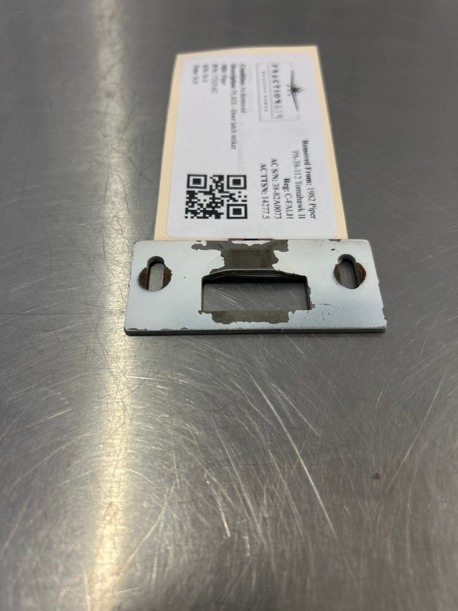 77525 - 02 Piper PLATE - Door latch striker | FractionAIR Parts - Aircraft Parts & Accessories