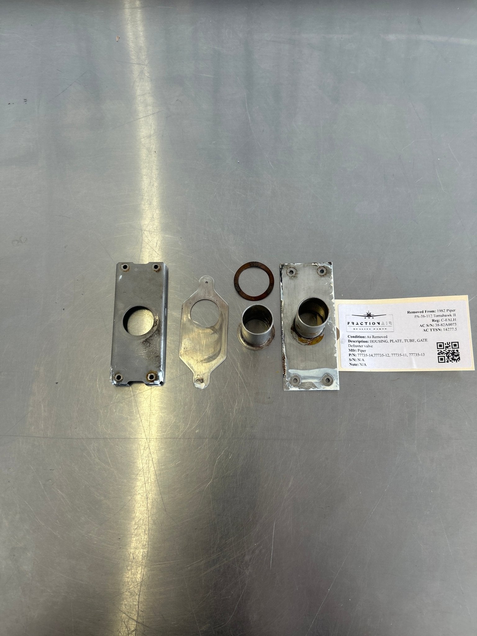 77735 - 14,77735 - 12, 77735 - 11, 77735 - 13 Piper HOUSING, PLATE, TUBE, GATE Defroster valve | FractionAIR Parts - Aircraft Parts & Accessories