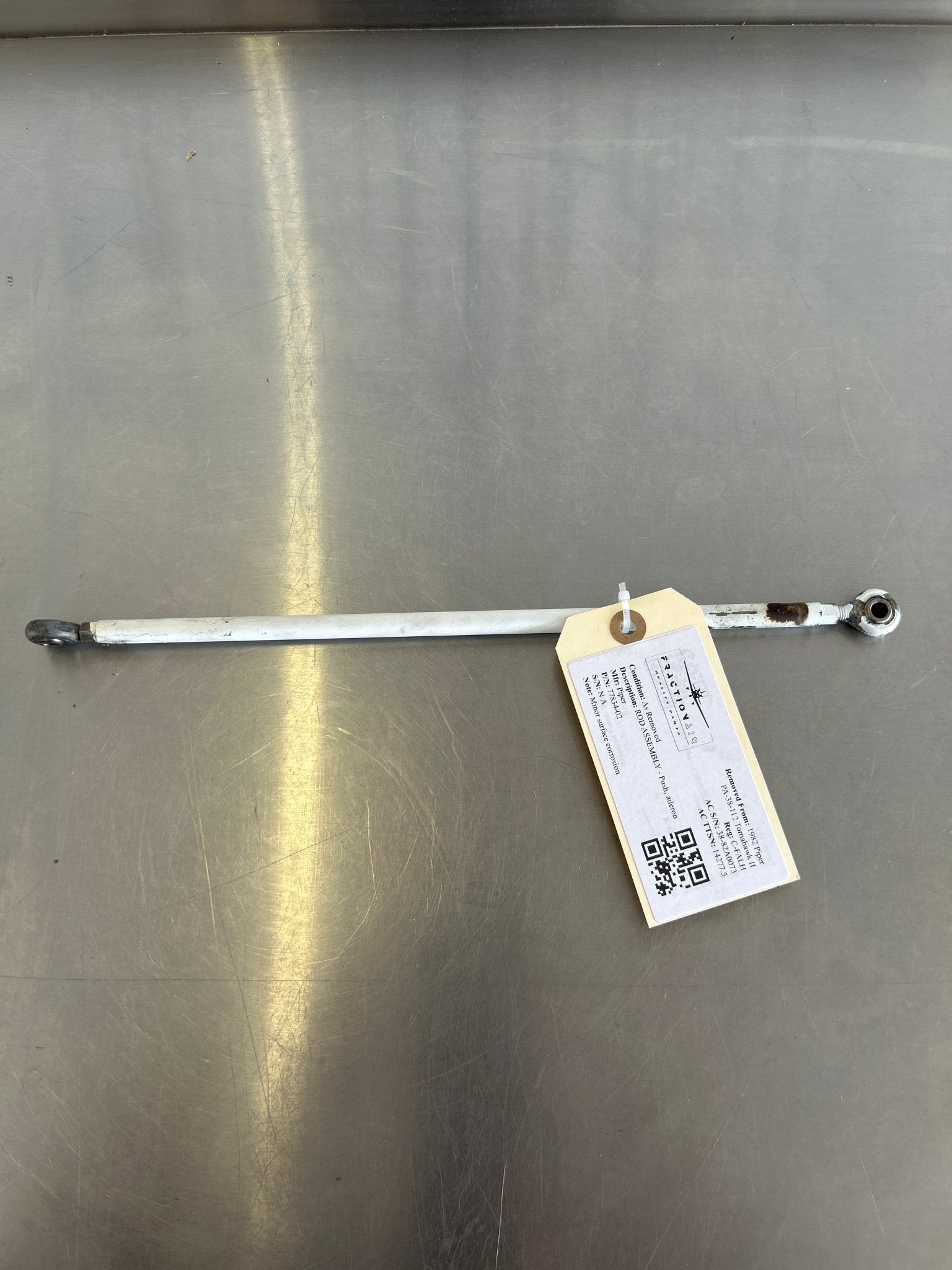 77834 - 02 Piper ROD ASSEMBLY - Push, aileron | FractionAIR Parts - Aircraft Parts & Accessories