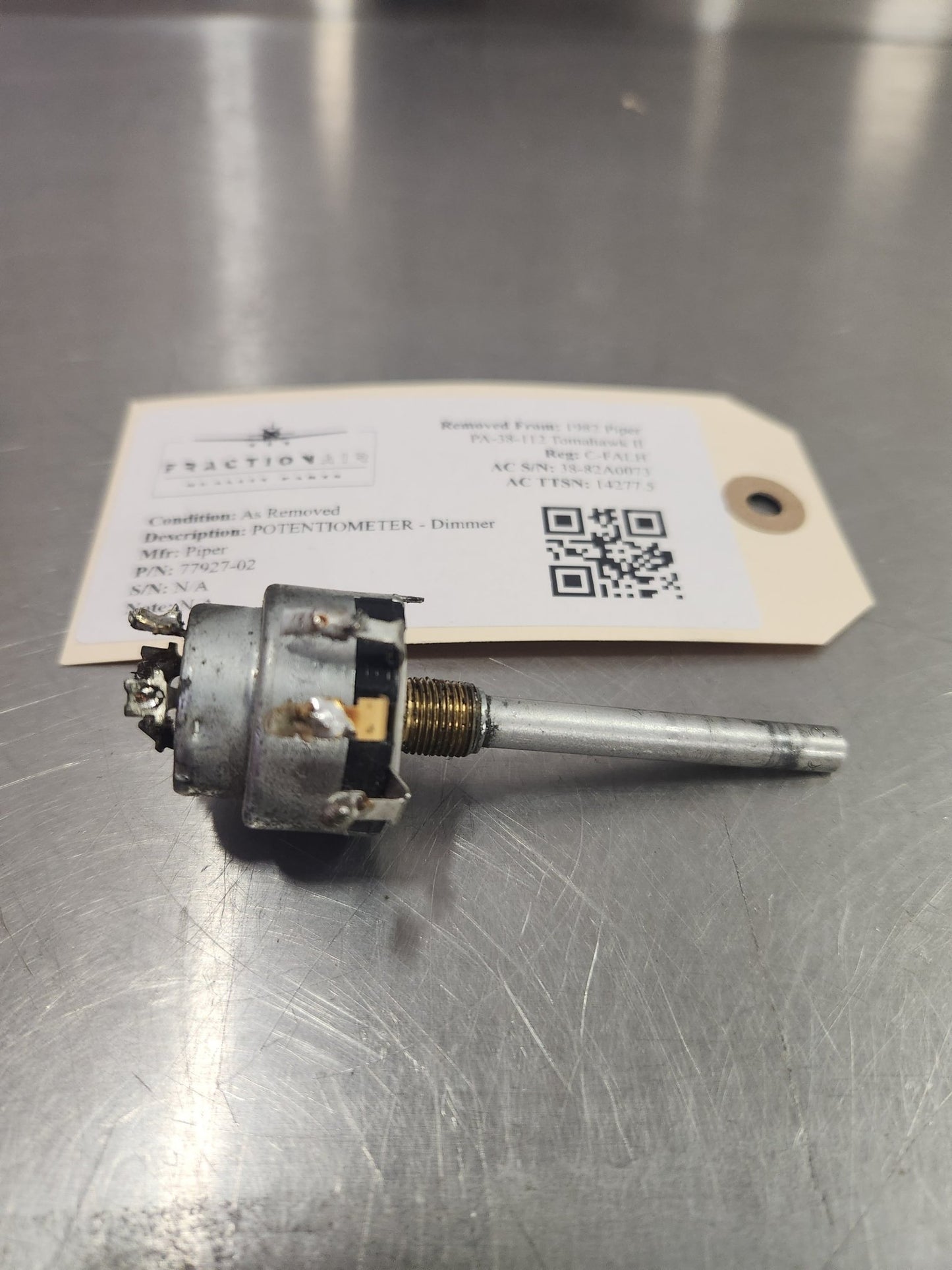 77927 - 02 Piper POTENTIOMETER - Dimmer | FractionAIR Parts - Aircraft Parts & Accessories