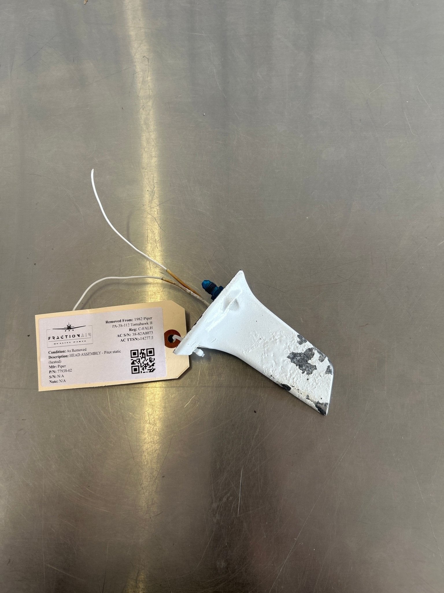 77938 - 02 Piper HEAD ASSEMBLY - Pitot static (heated) | FractionAIR Parts - Aircraft Parts & Accessories