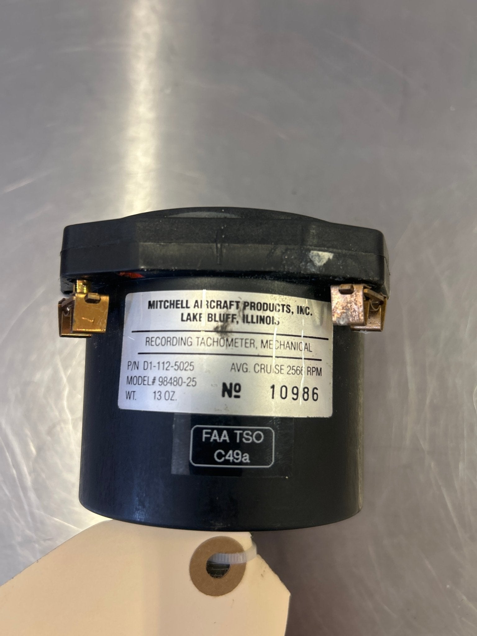 77980 - 02 Mitchell aircraft products Inc INSTRUMENT - Tachometer MODEL 98480 - 25 D1 - 112 - 5025 | FractionAIR Parts - Aircraft Parts & Accessories