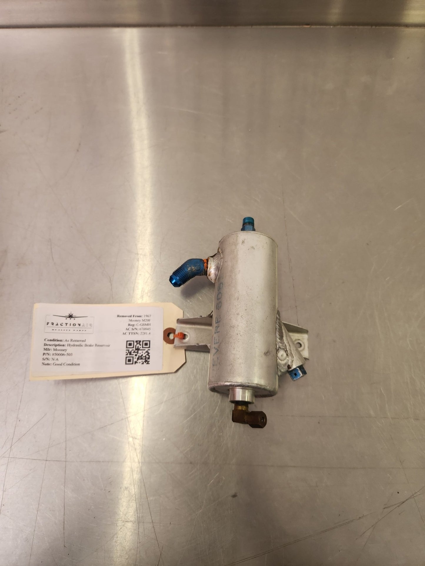 850006 - 503 Mooney Hydraulic Brake Reservoir | FractionAIR Parts - Aircraft Parts & Accessories