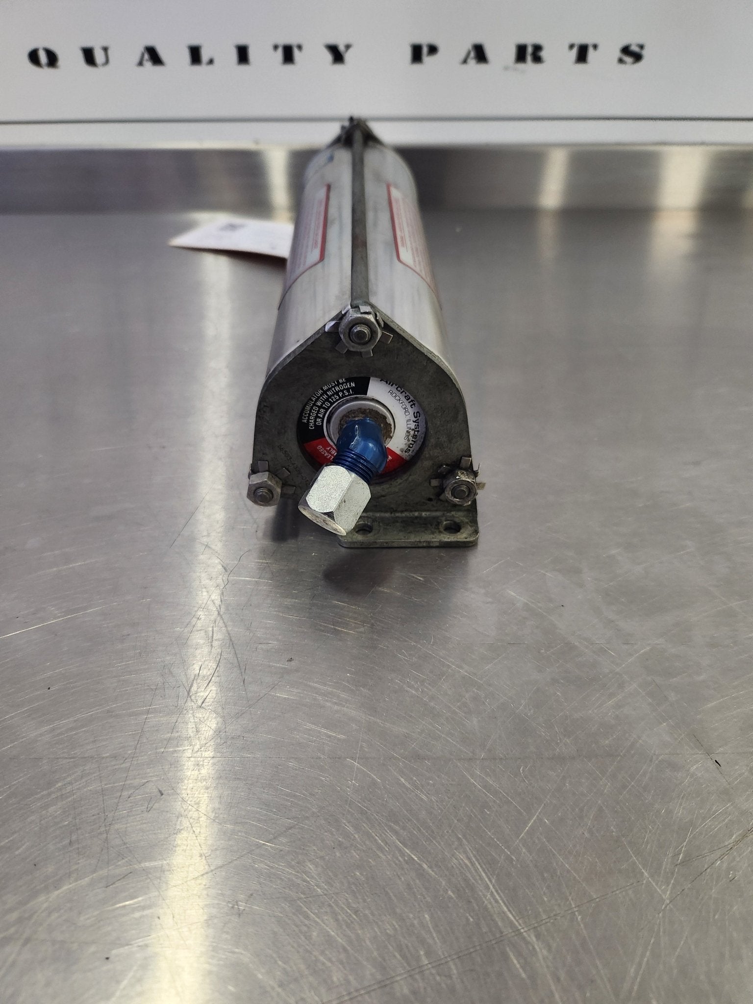 8907 - 004 Aircraft Systems Inc - Woodward ACCUMULATOR - PROP UNFEATHERING 0850454 - 6 | FractionAIR Parts - Aircraft Parts & Accessories