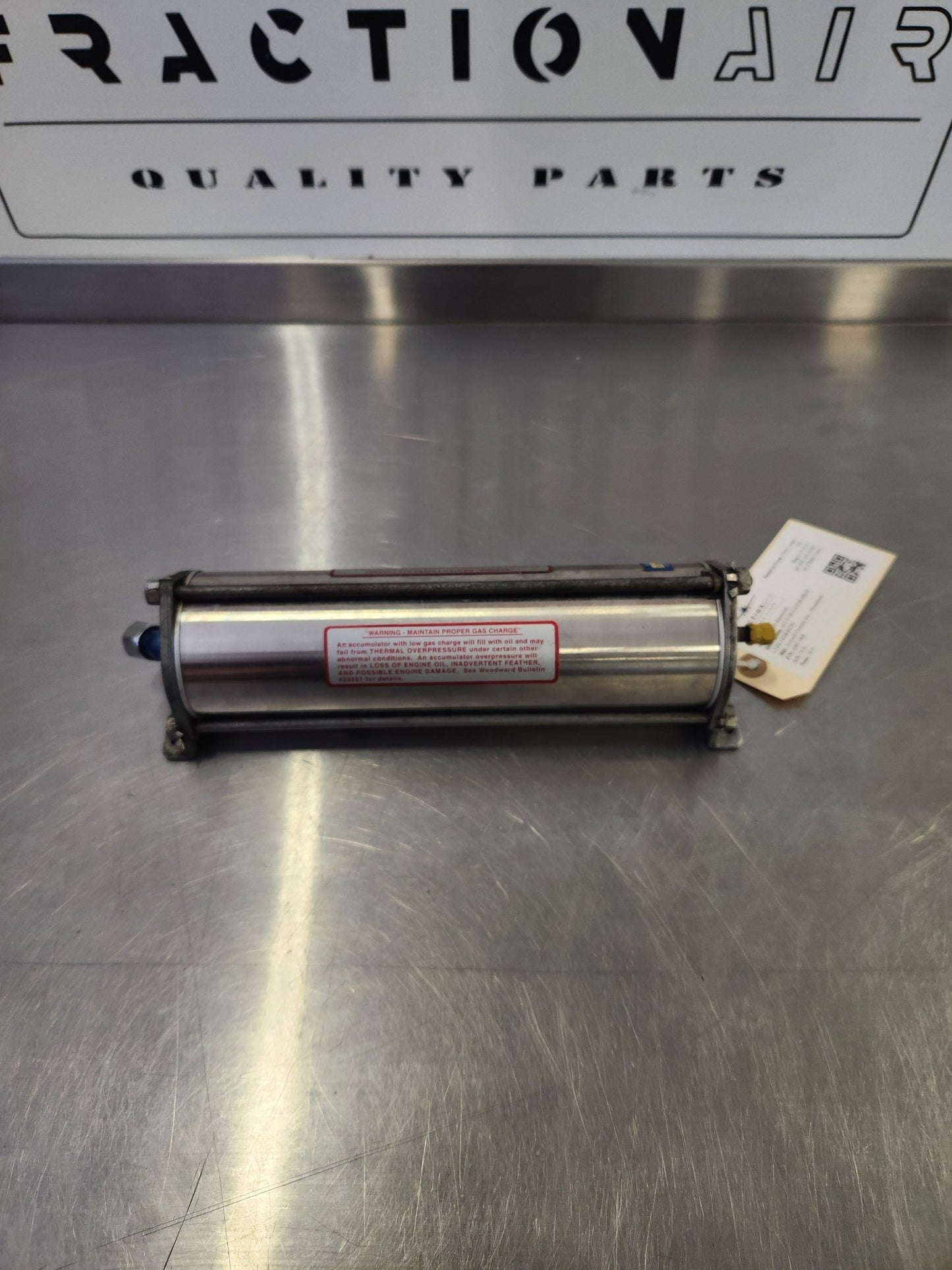 8907 - 004 Aircraft Systems Inc - Woodward ACCUMULATOR - PROP UNFEATHERING 0850454 - 6 | FractionAIR Parts - Aircraft Parts & Accessories