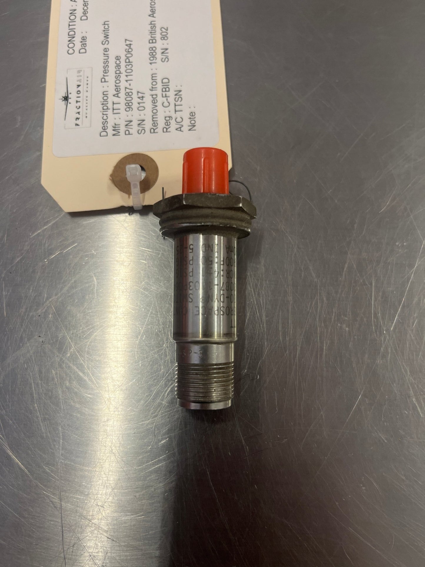 98087 - 1103P0647 Pressure Switch | FractionAIR Parts - Aircraft Parts & Accessories