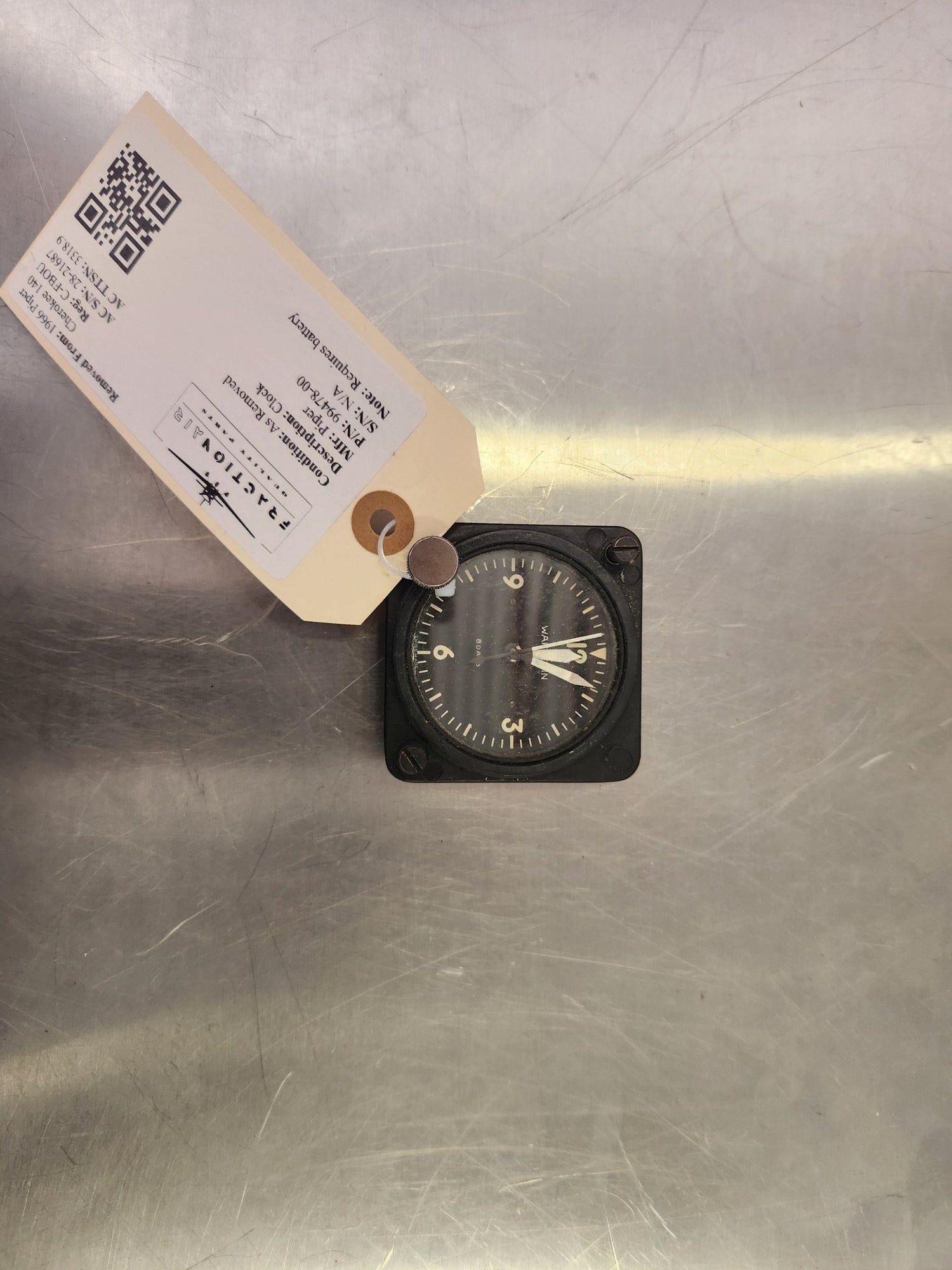 99478 - 00 Piper Clock 600 - 102 | FractionAIR Parts - Aircraft Parts & Accessories