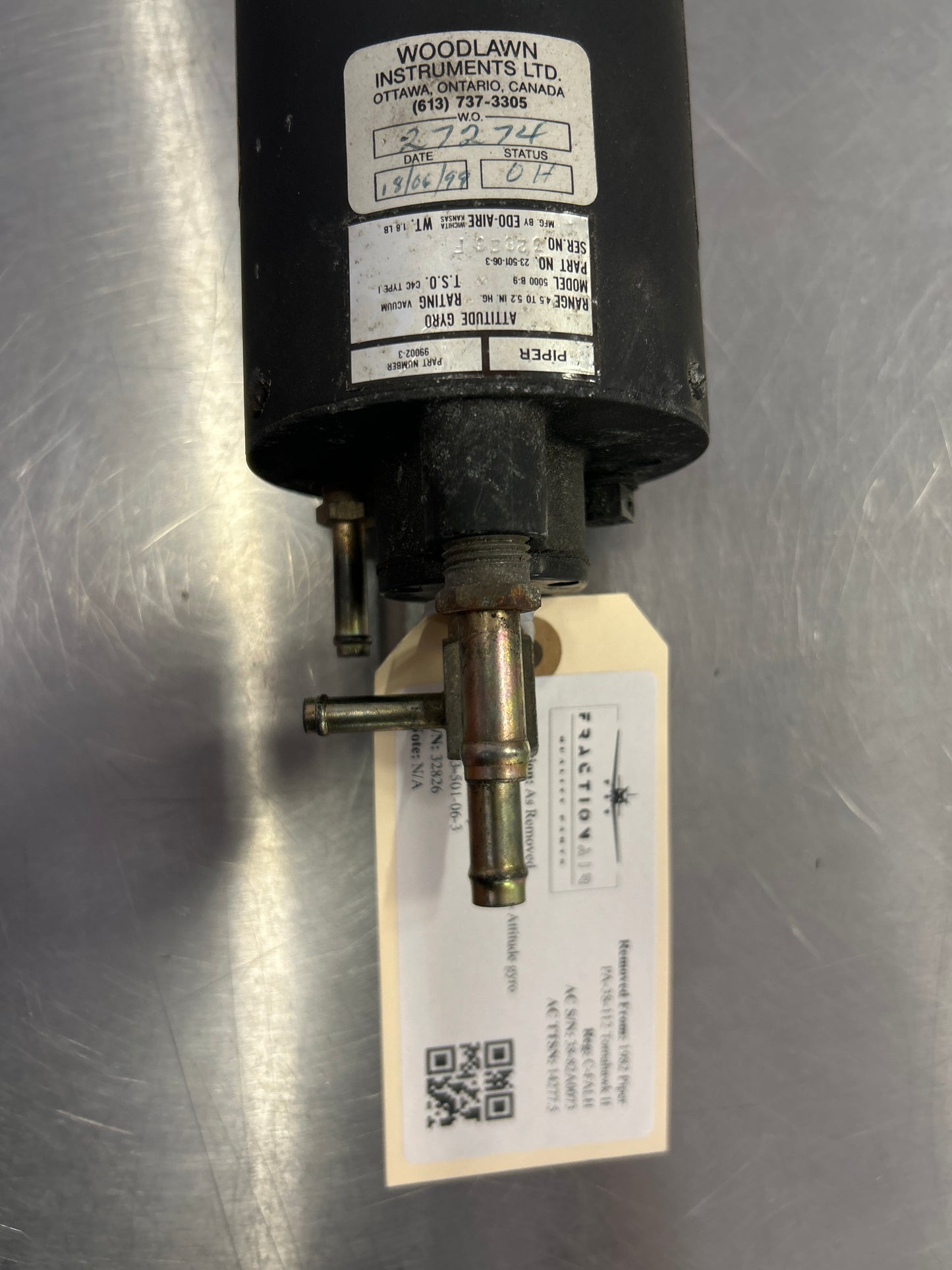 23-501-06-3 Attitude Gyro INSTRUMENT - Attitude gyro (Edo-Aire) 99002-3