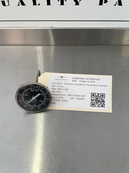 1585-5-144 CESSNA 150F Aerotherm Outside Air Temperature Indicator