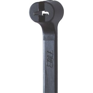 TY23Mx UV Black Cable Ties, 4 in, 18 Lb, 1000-Pack