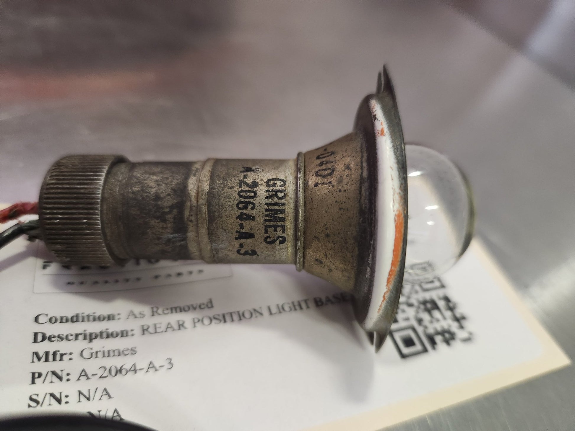 A - 2064 - A - 3 Grimes REAR POSITION LIGHT BASE | FractionAIR Parts - Aircraft Parts & Accessories