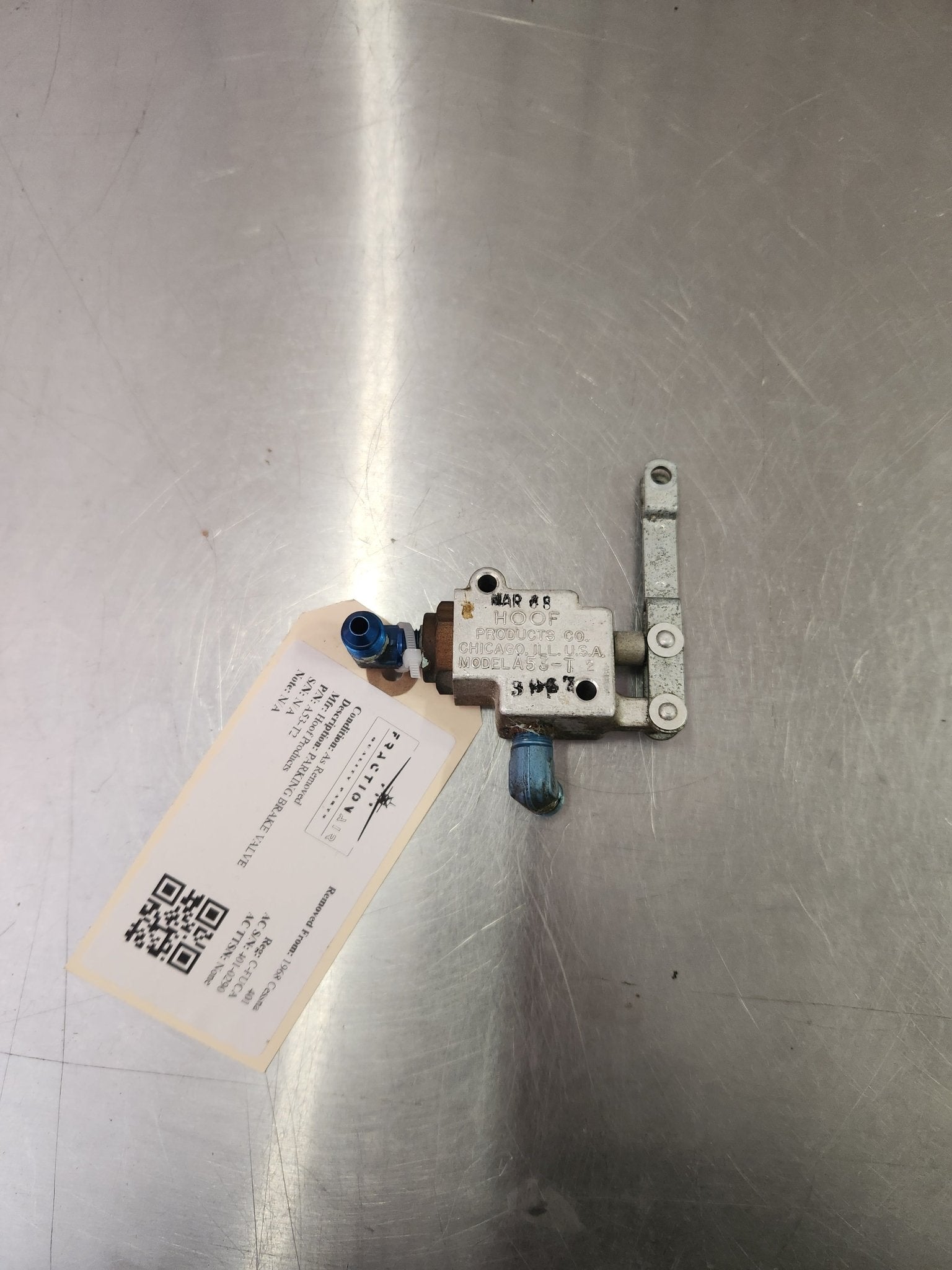 A53 - T2 Hoof Products PARKING BRAKE VALVE | FractionAIR Parts - Aircraft Parts & Accessories