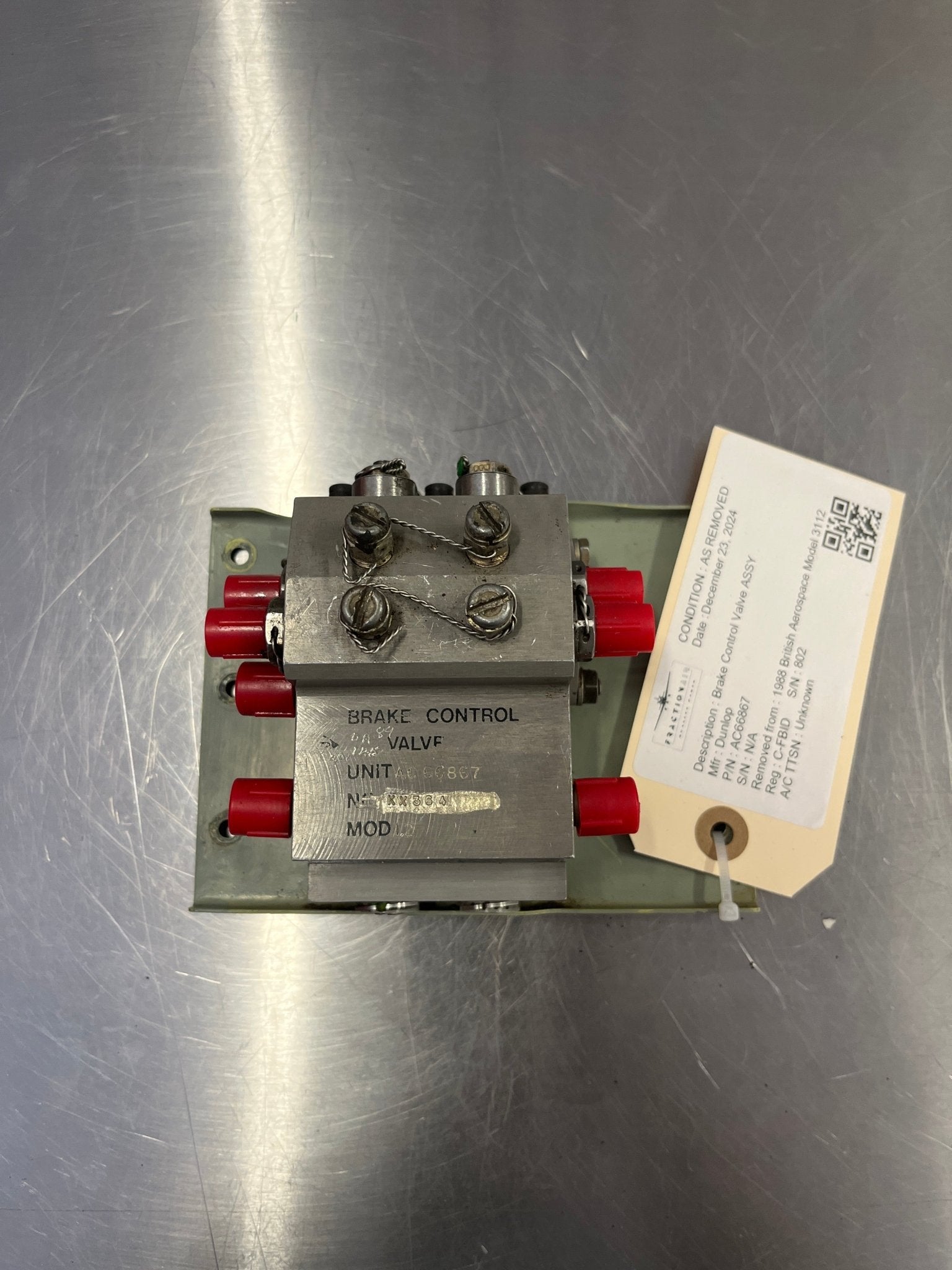 AC668671 988 British Aerospace Model 3112 Jetstream Brake Control Valve ASSY | FractionAIR inc. - Aircraft Parts & Accessories