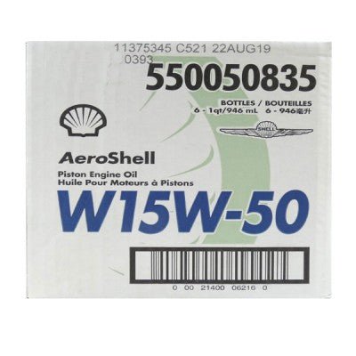 Aeroshell Aviation Oil 15W - 50 Multigrade | FractionAIR inc. - Aircraft Parts & Accessories
