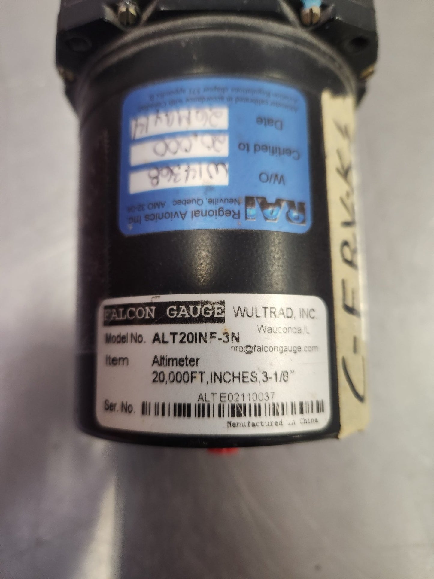 ALT20INF-3N Wultrad Inc Altimeter (Core) | FractionAIR Parts - Aircraft Parts & Accessories
