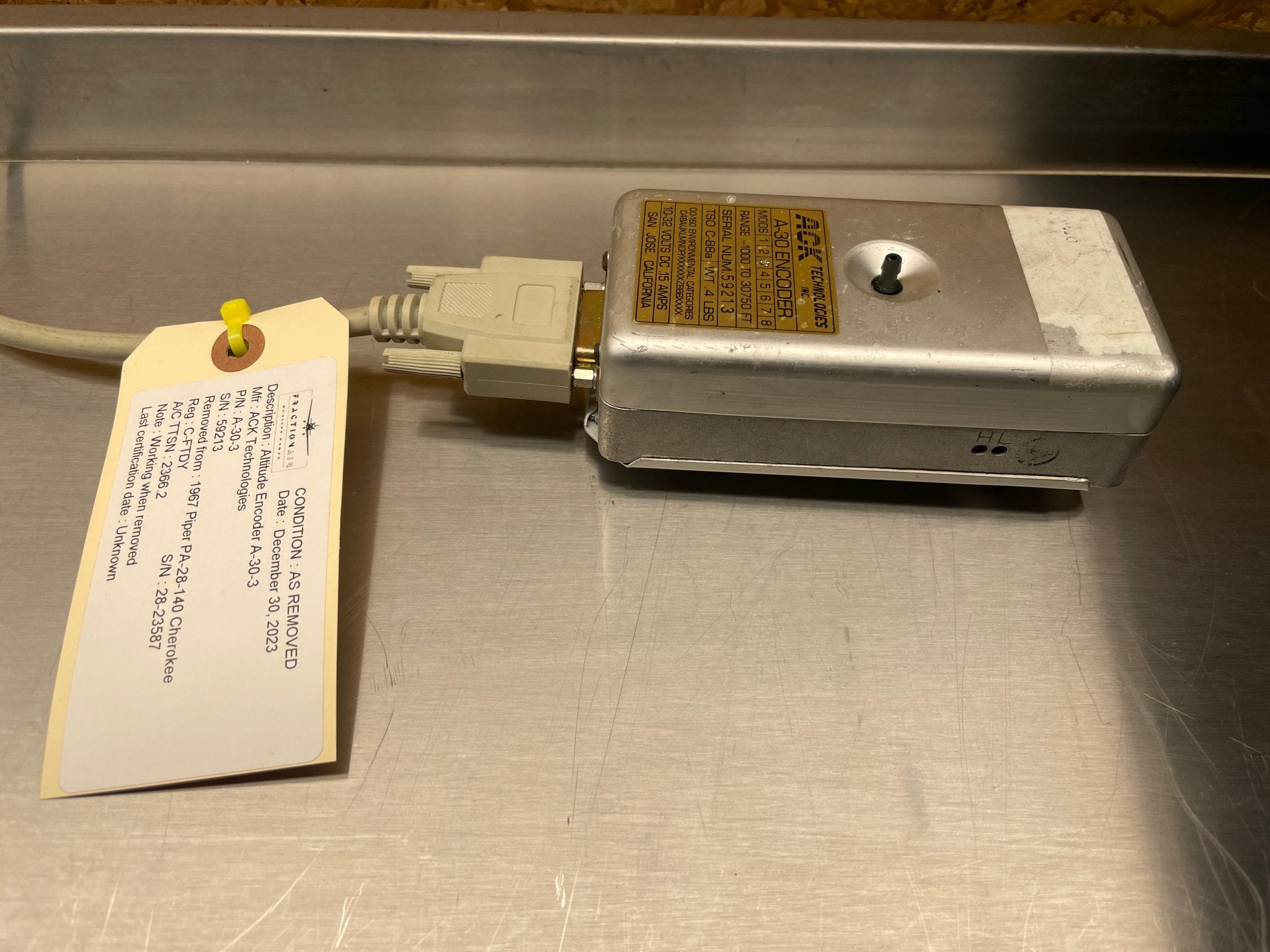 Altitude Encoder A-30-3 - FractionAIR Parts
